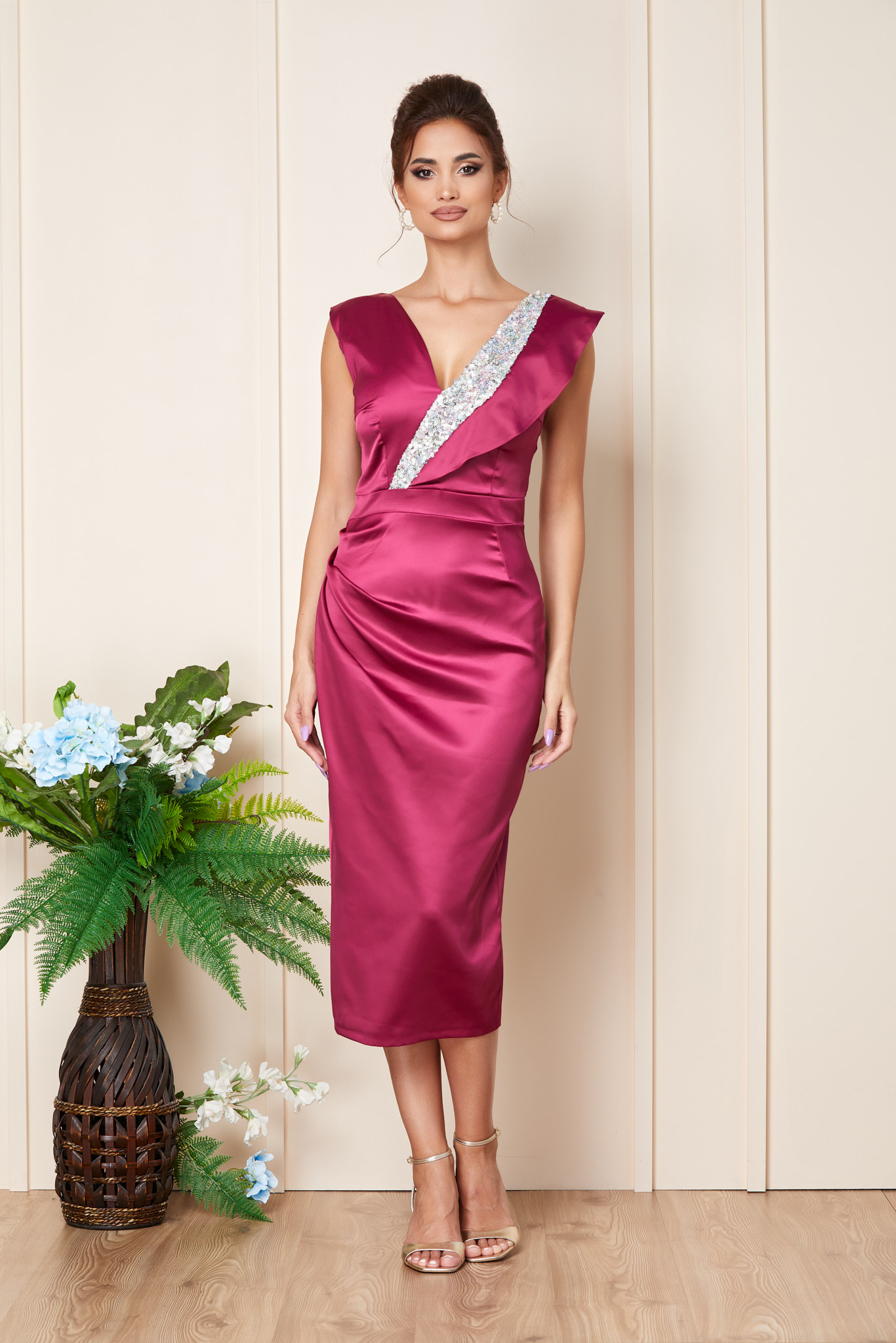 Rochie Moze Emerald Magenta