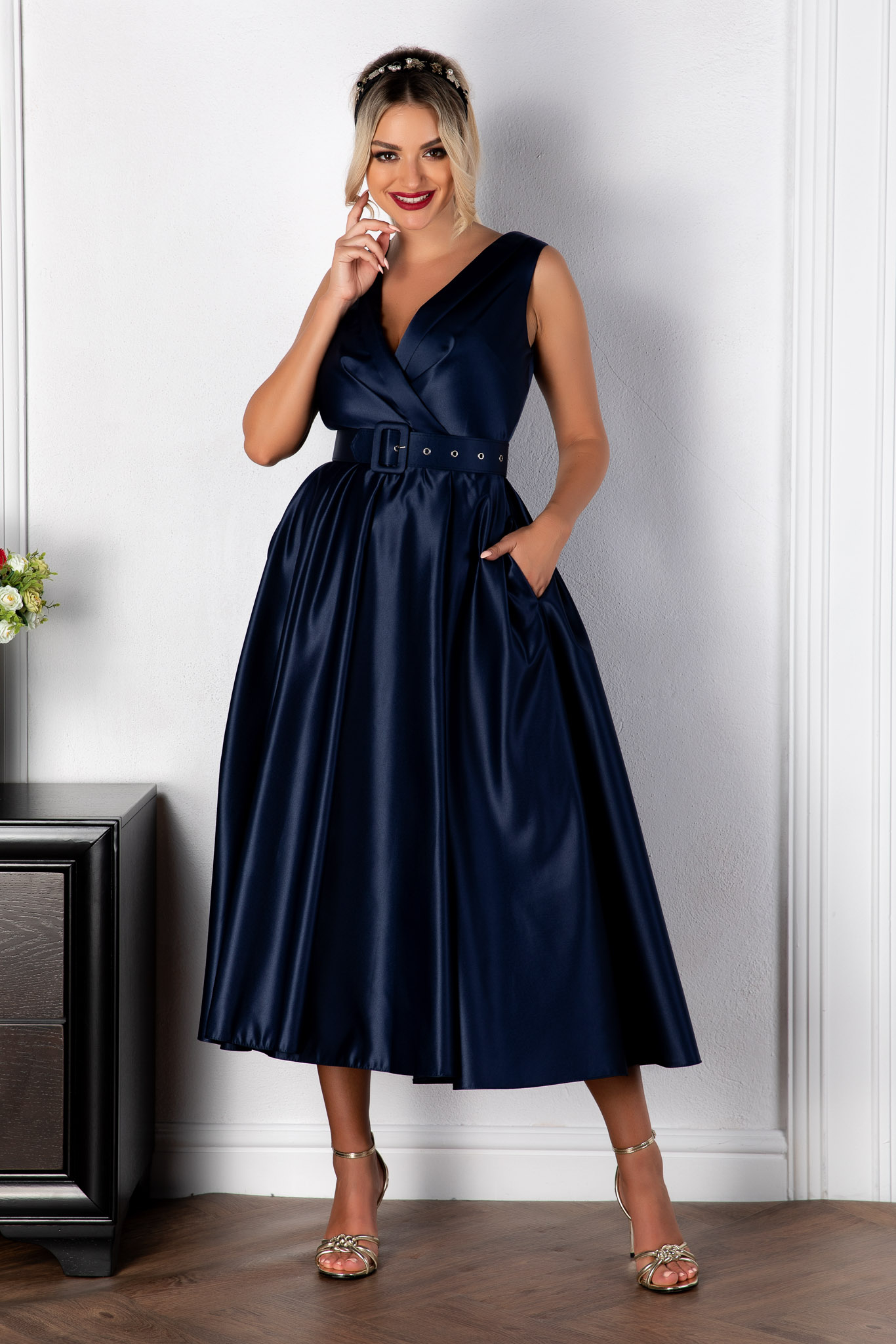 Rochie julia bleumarin