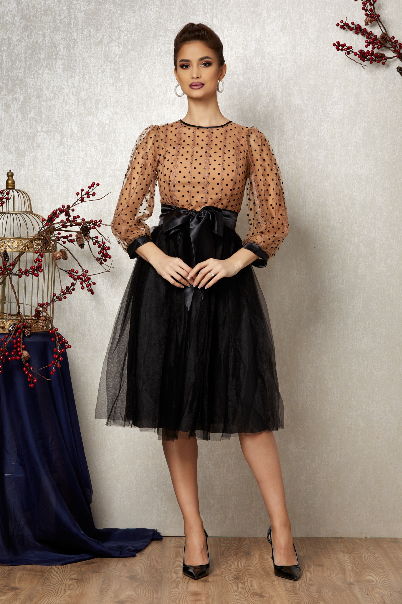 Rochie soledad caramel