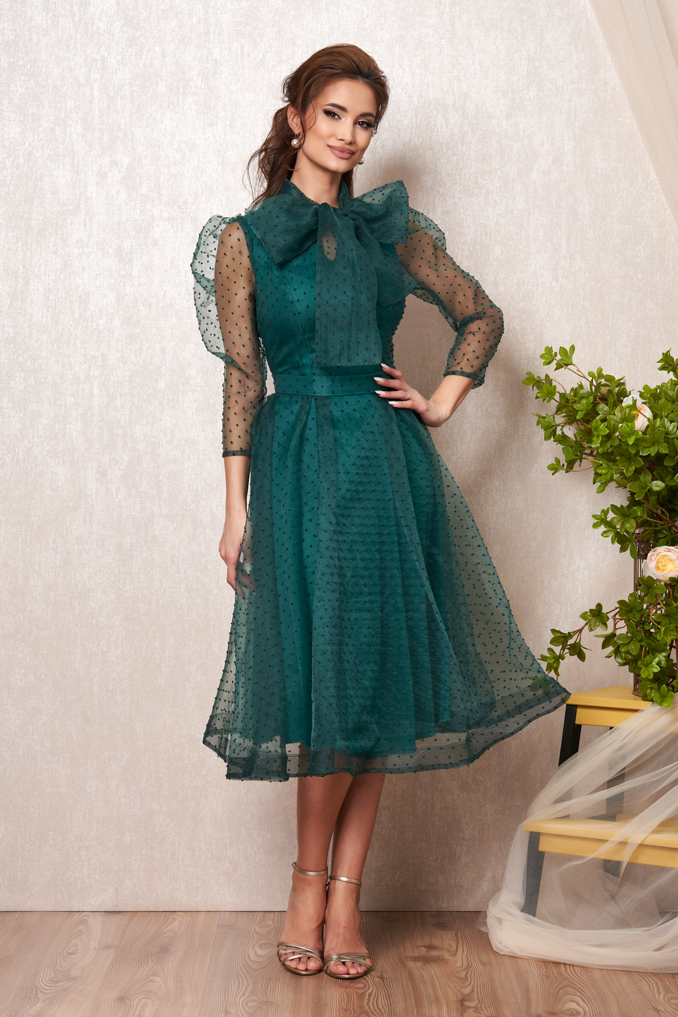 Poze Rochie Thalia Verde zonia.ro 