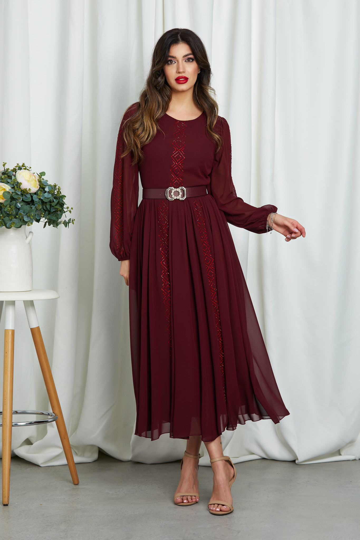 Poze Rochie Alethia Bordo zonia.ro 