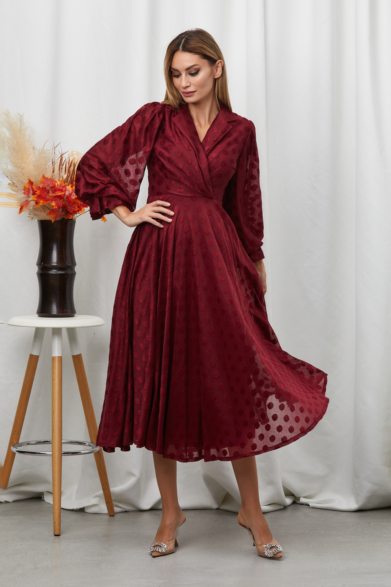 Rochie venice bordo