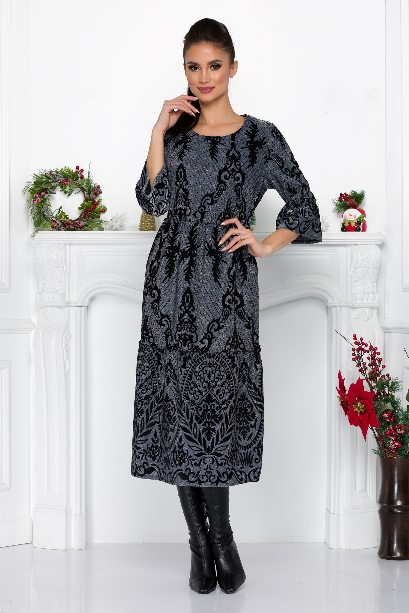 Rochie davina argintie