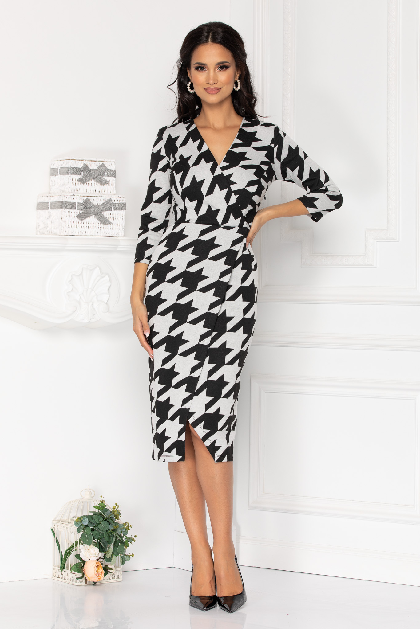 Rochie treva bicolora