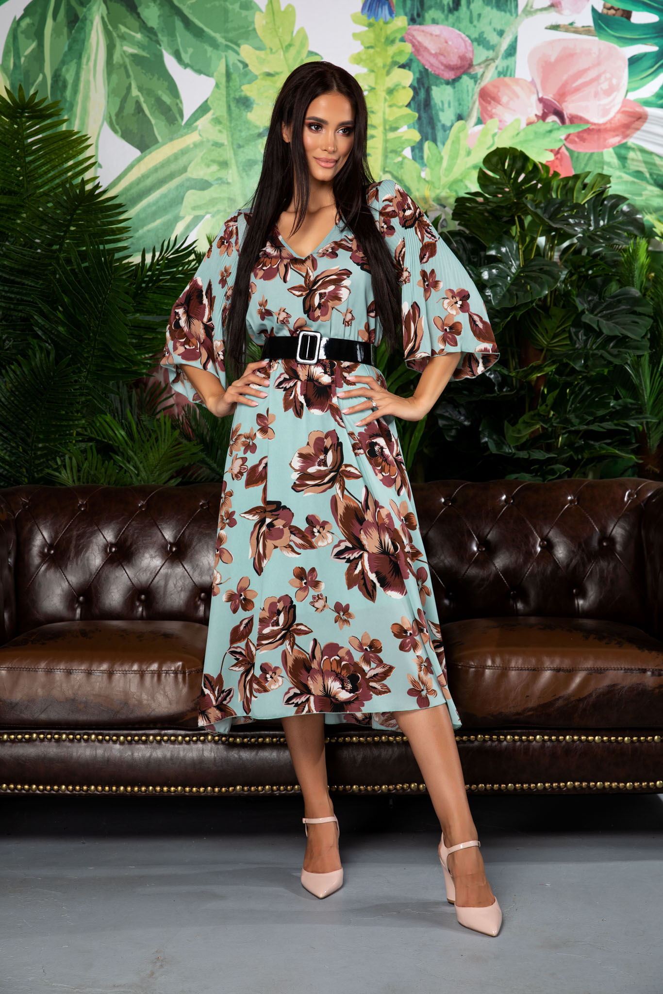 Rochie issadora mint floral