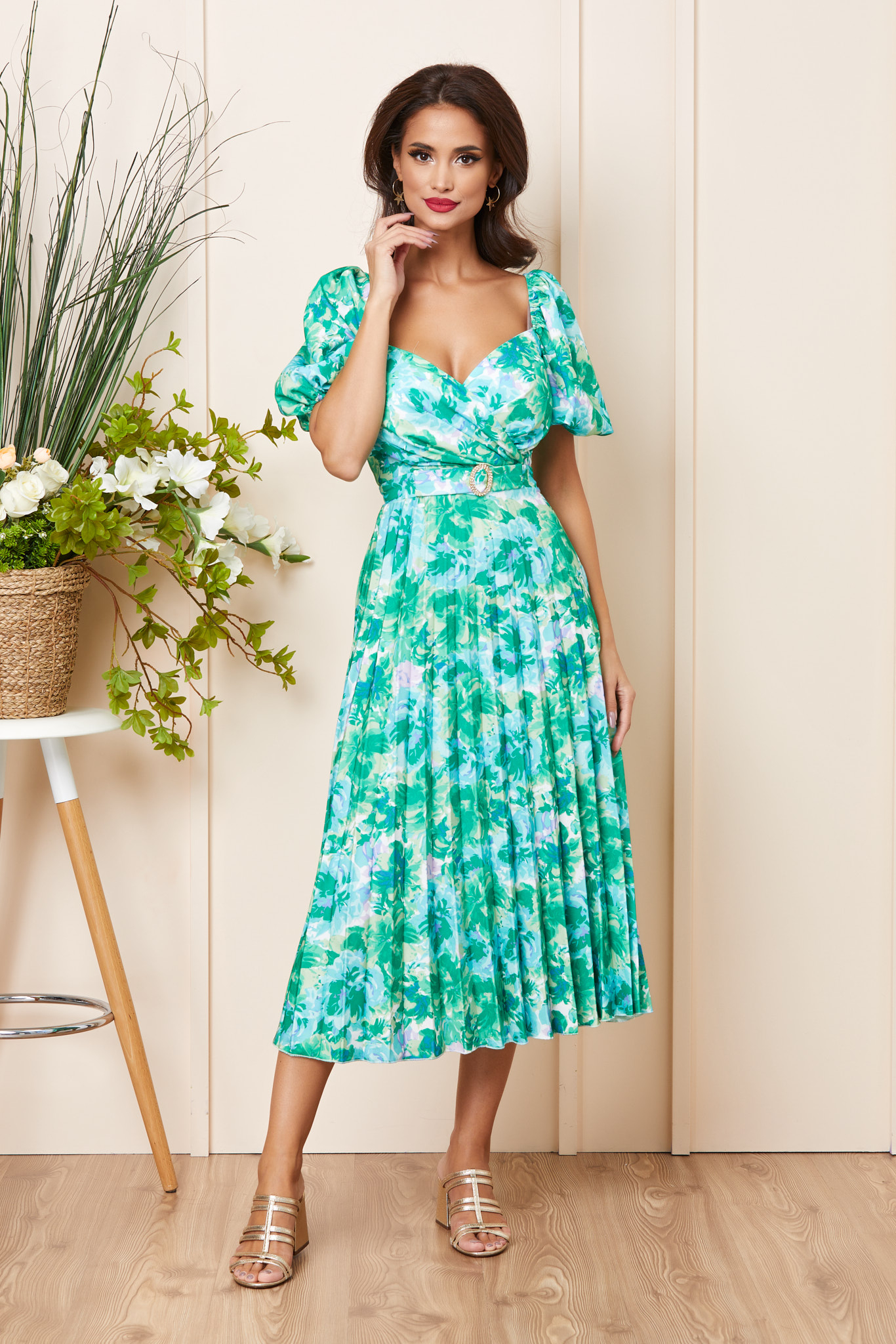 Rochie ylda multi verde