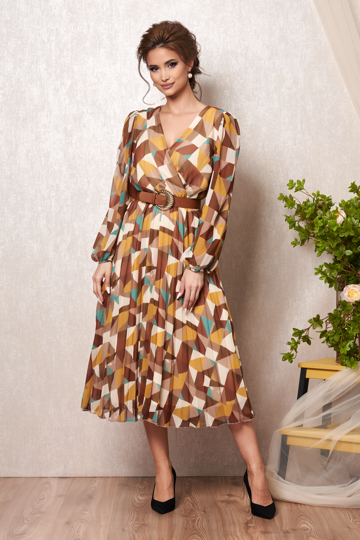 Rochie ingrid maro multicolora