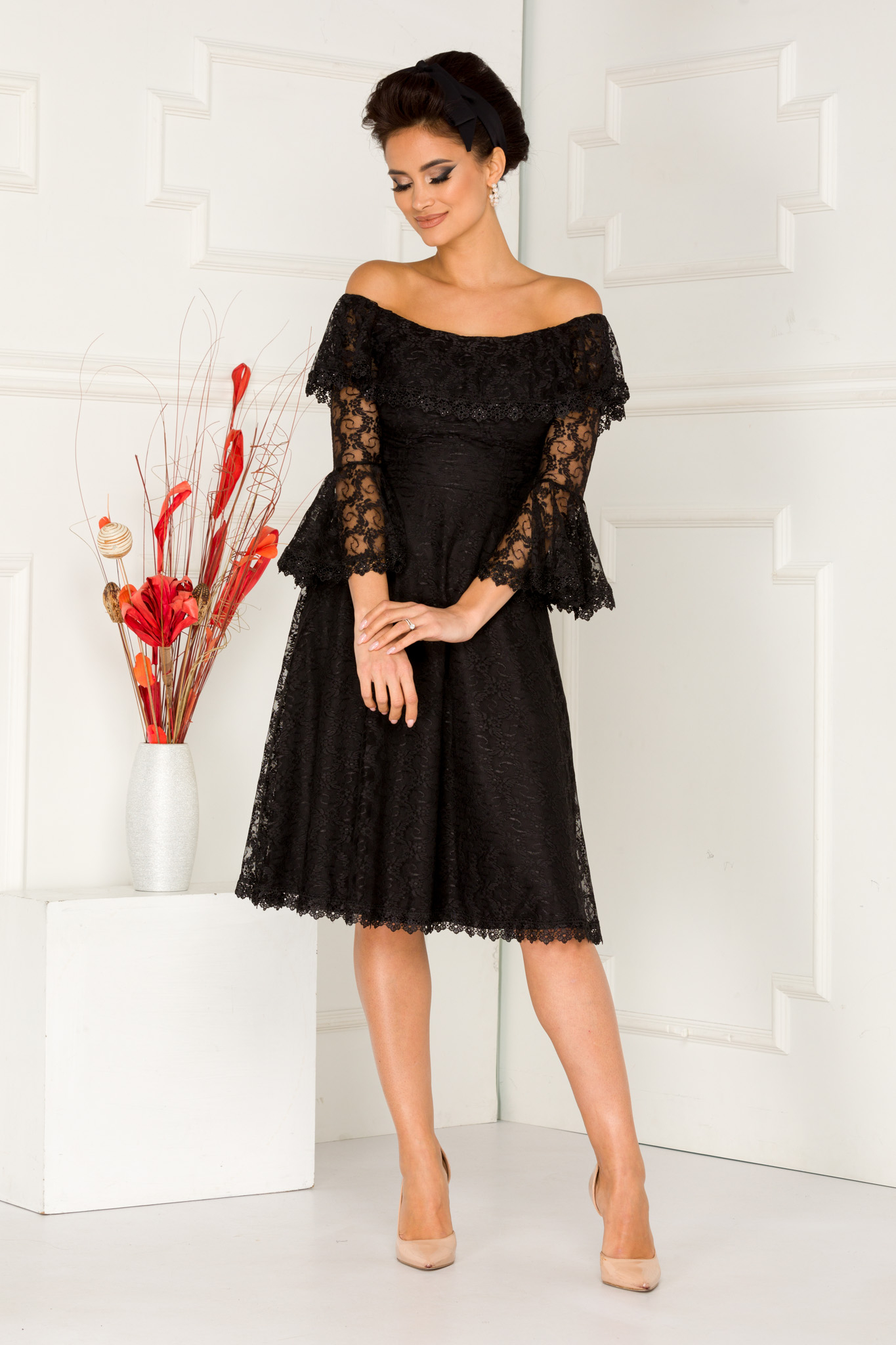 Rochie medana neagra