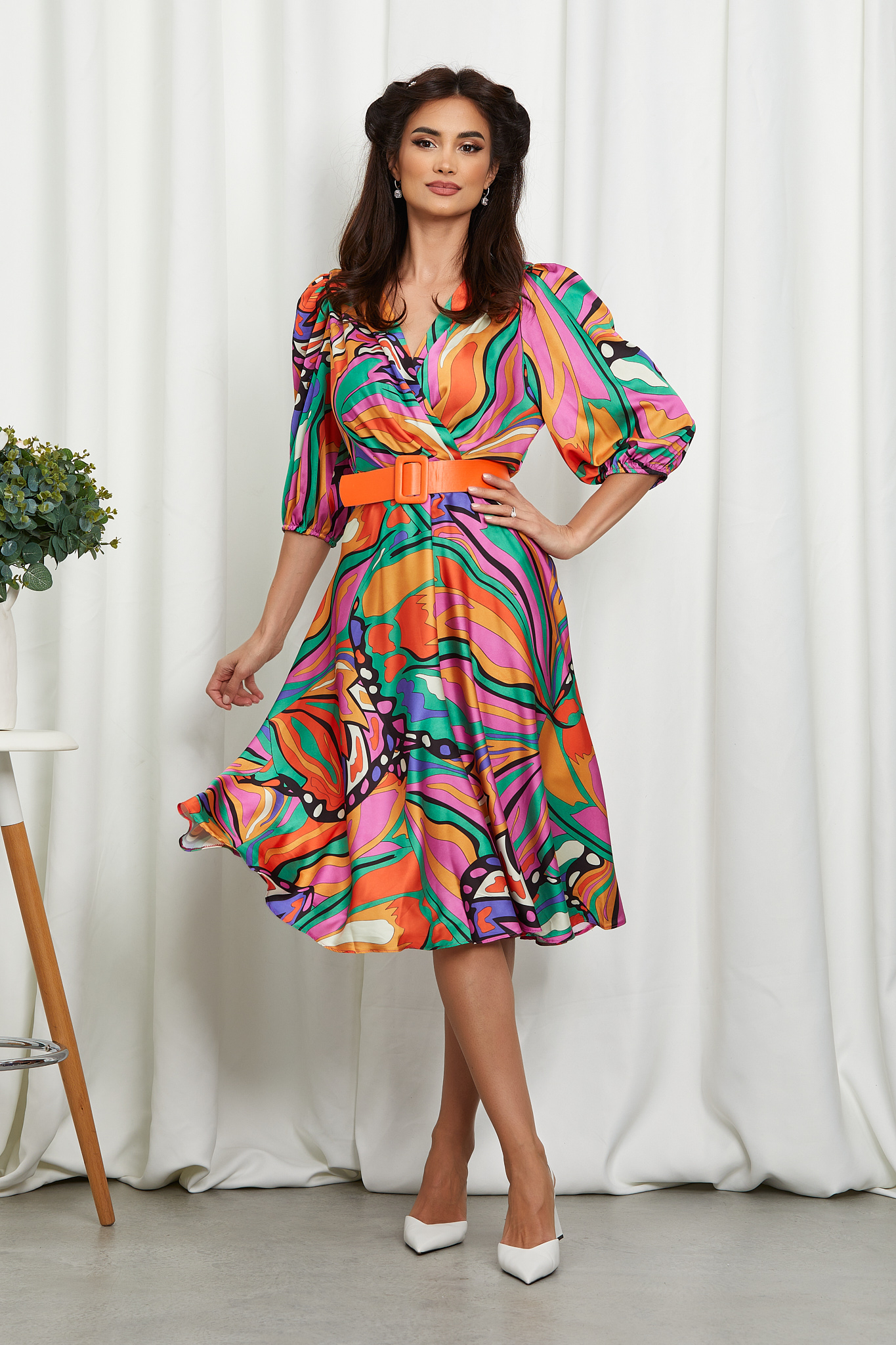Rochie glenda multicolora