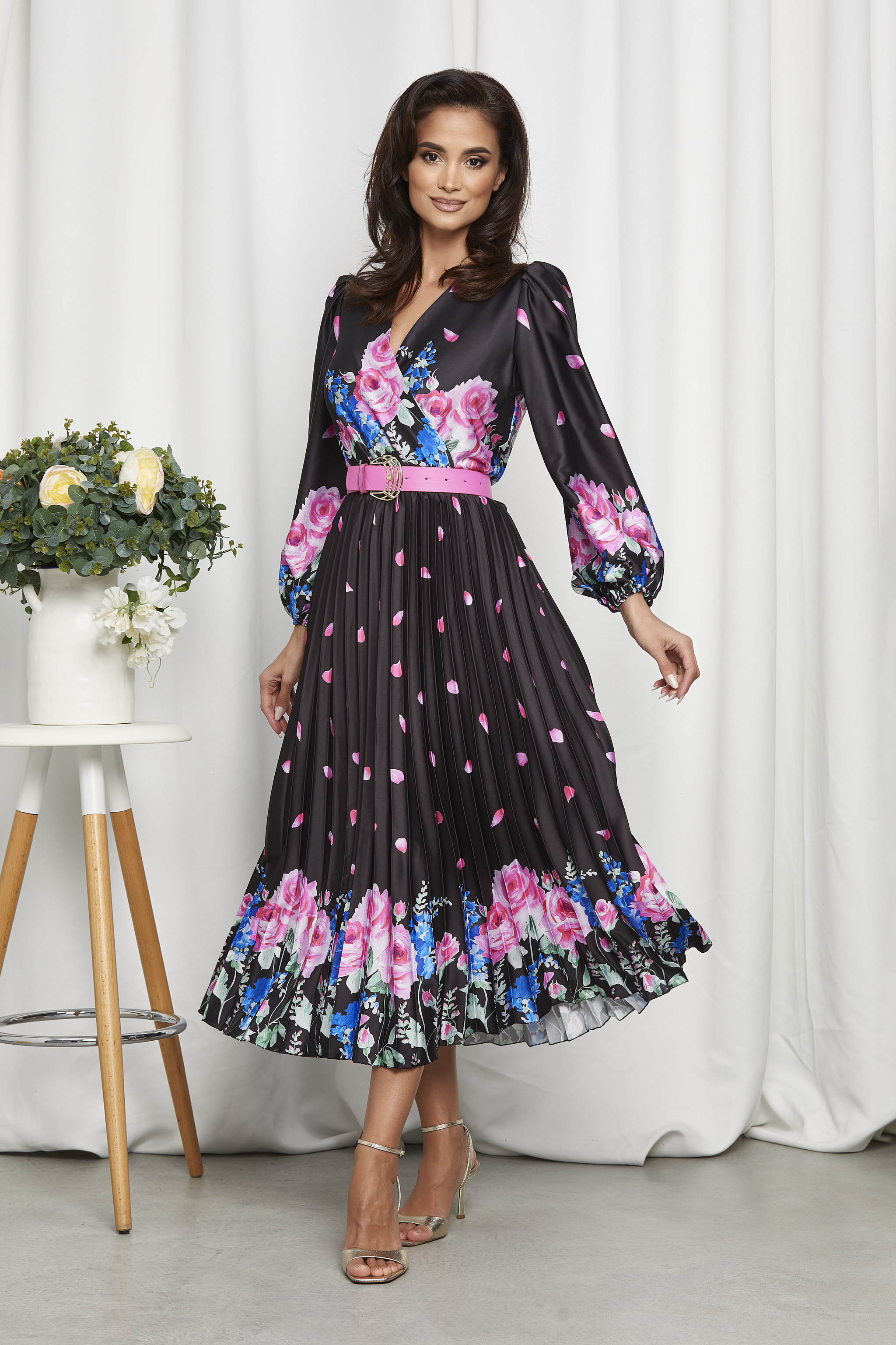 Rochie Ligia Ciclam Floral Toate produsele 2023-09-21