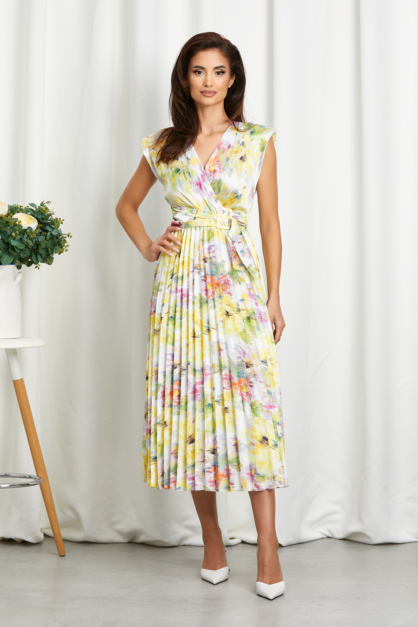 Poze Rochie Carmen Galben Multi