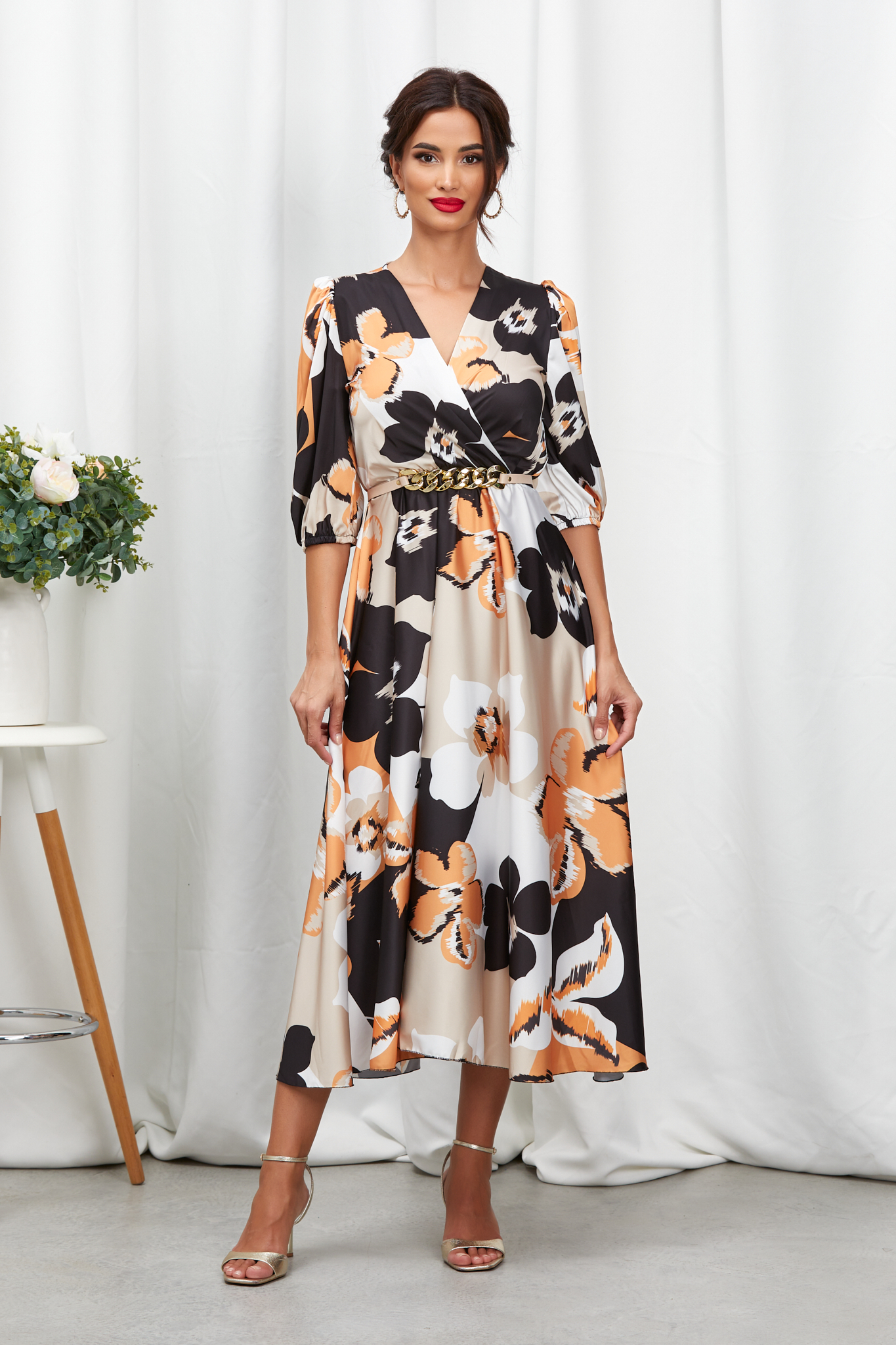 Rochie Yolanda Nude Multi image4