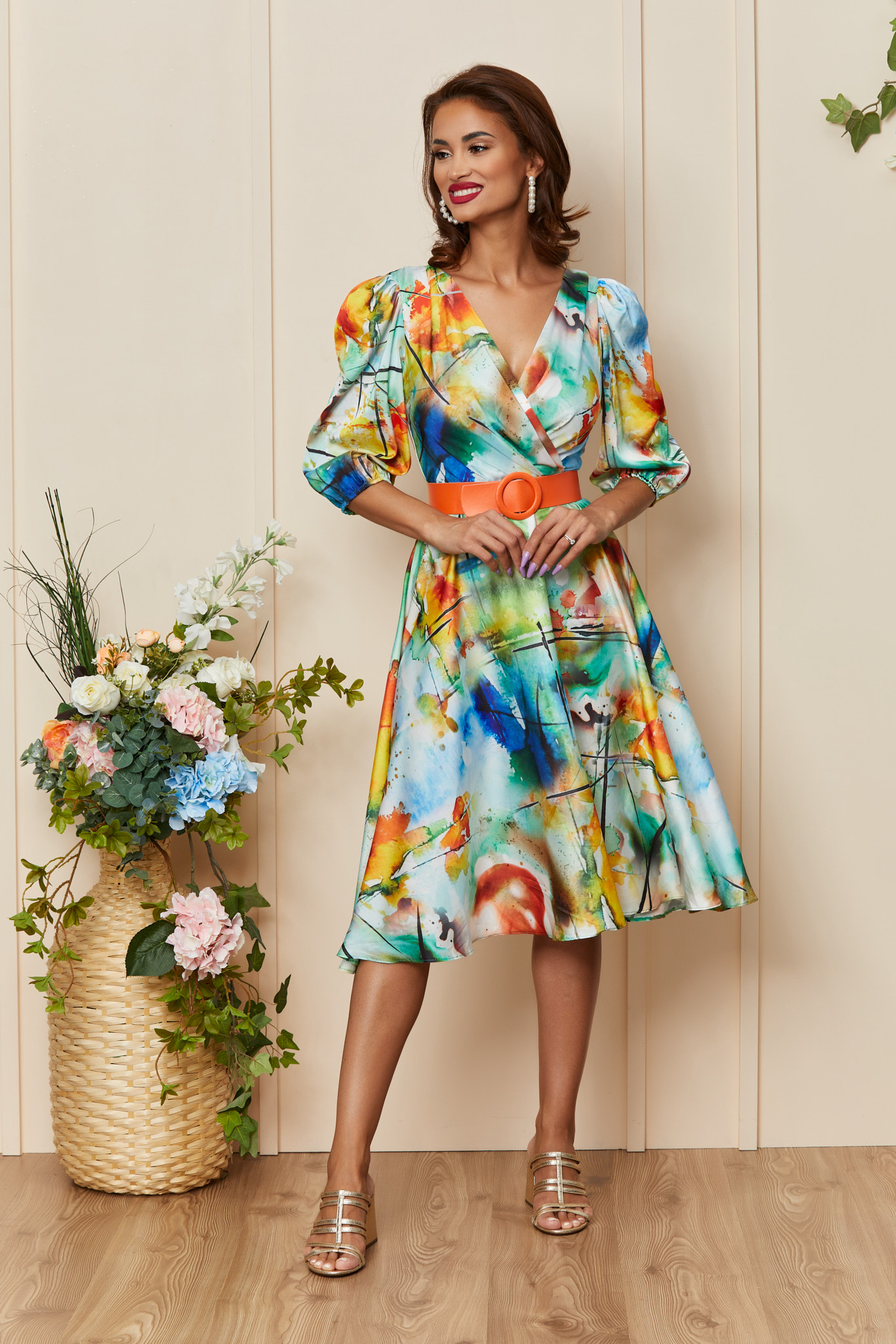 Rochie glenda verde pastel