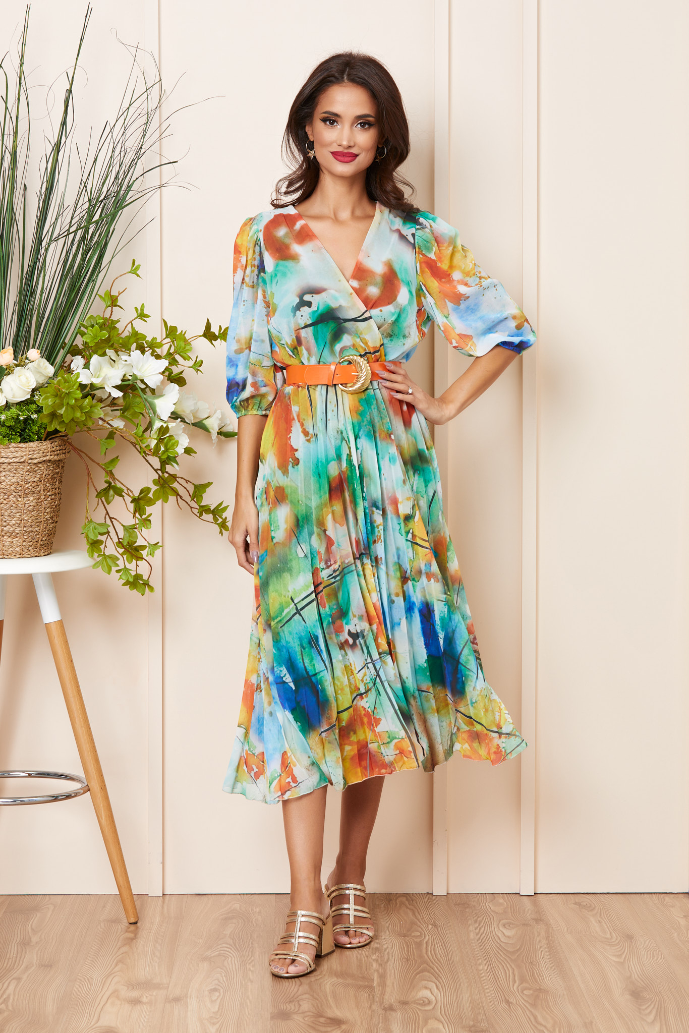 Rochie cryna verde pastel