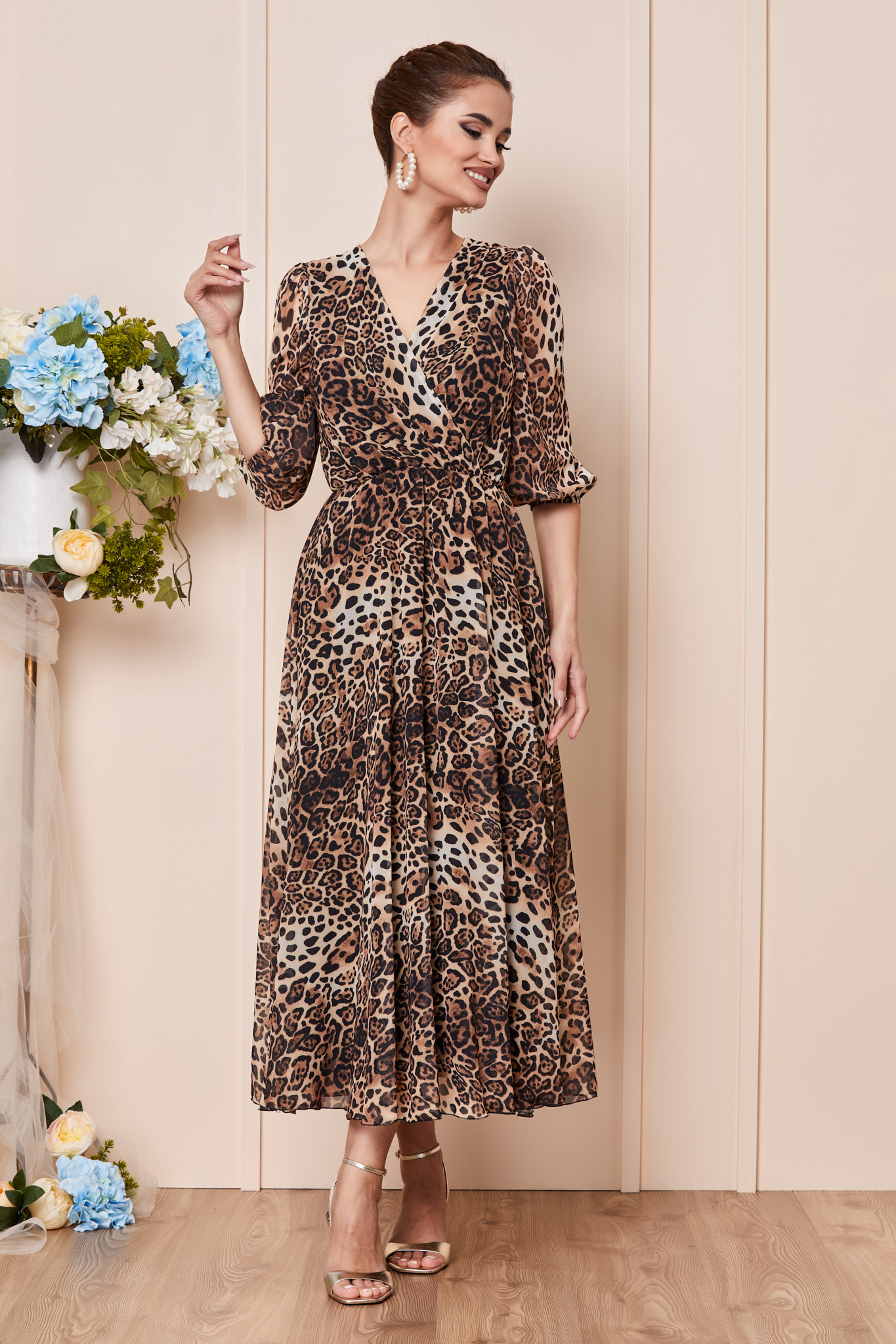 Poze Rochie Katya Animal Print zonia.ro 