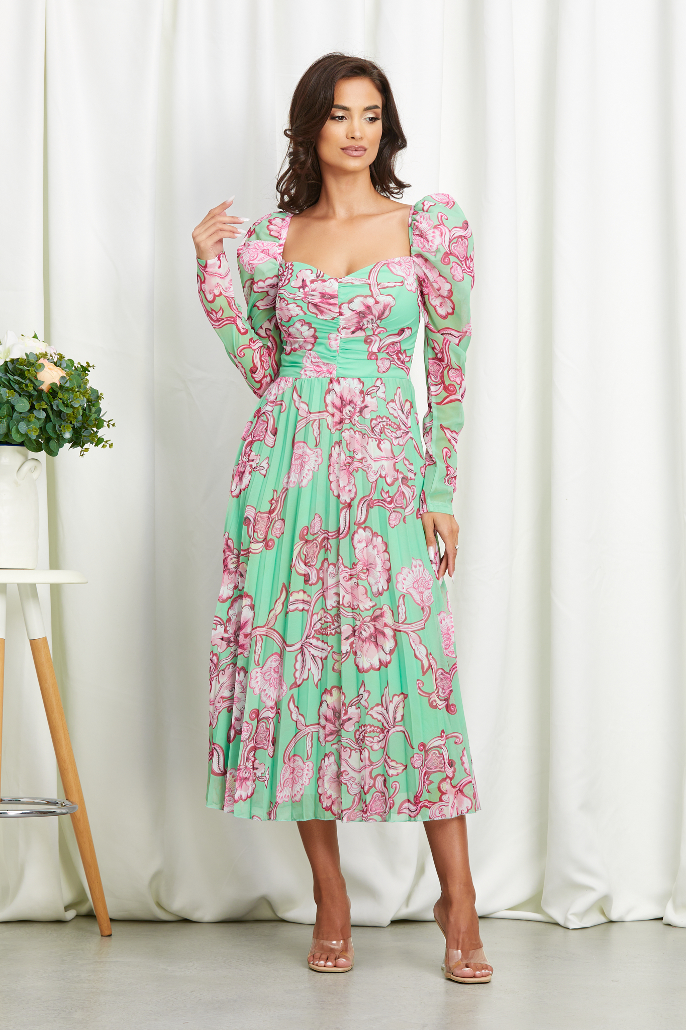 Rochie derika vernil floral
