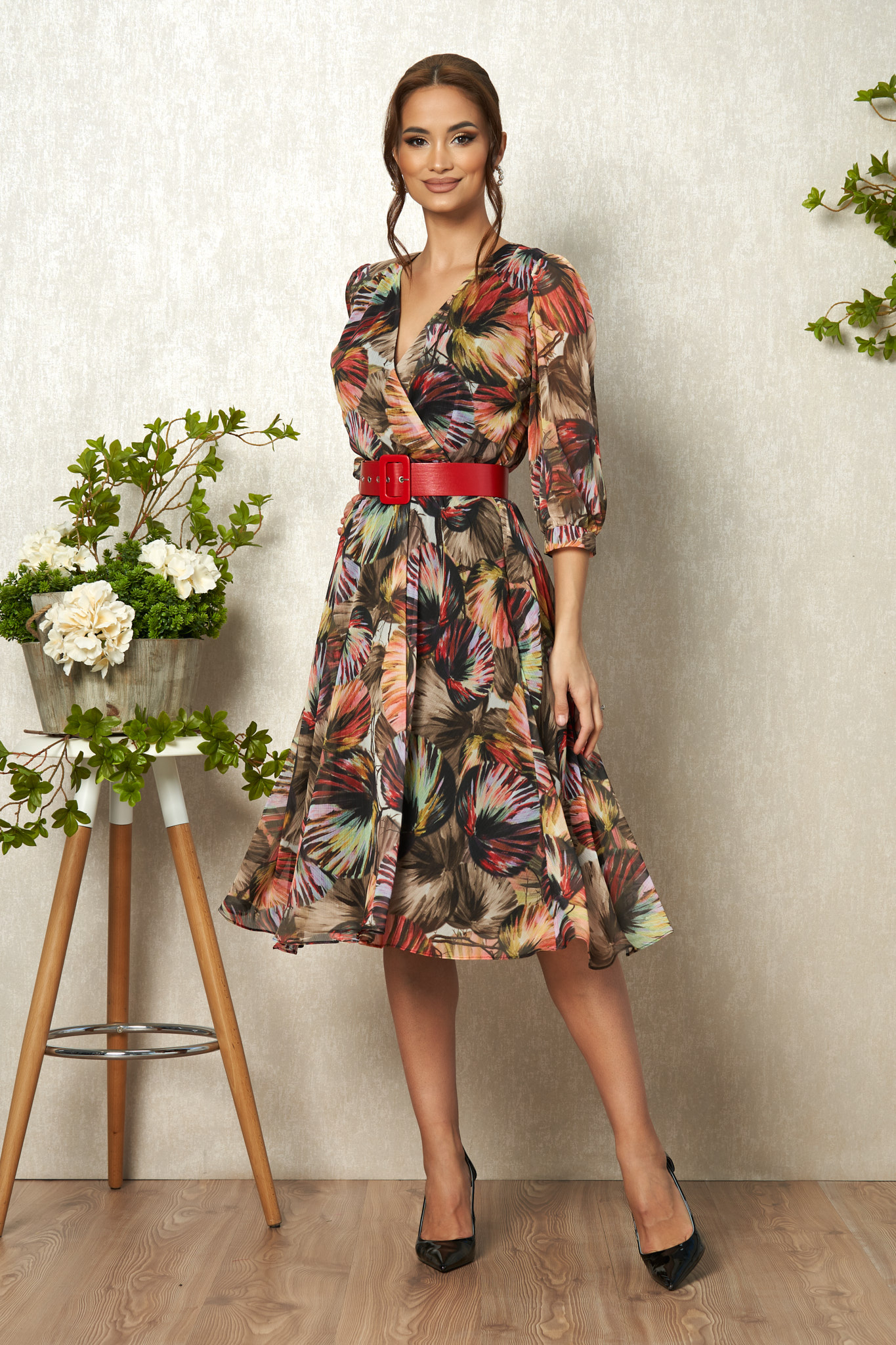 Rochie frezia galben multi