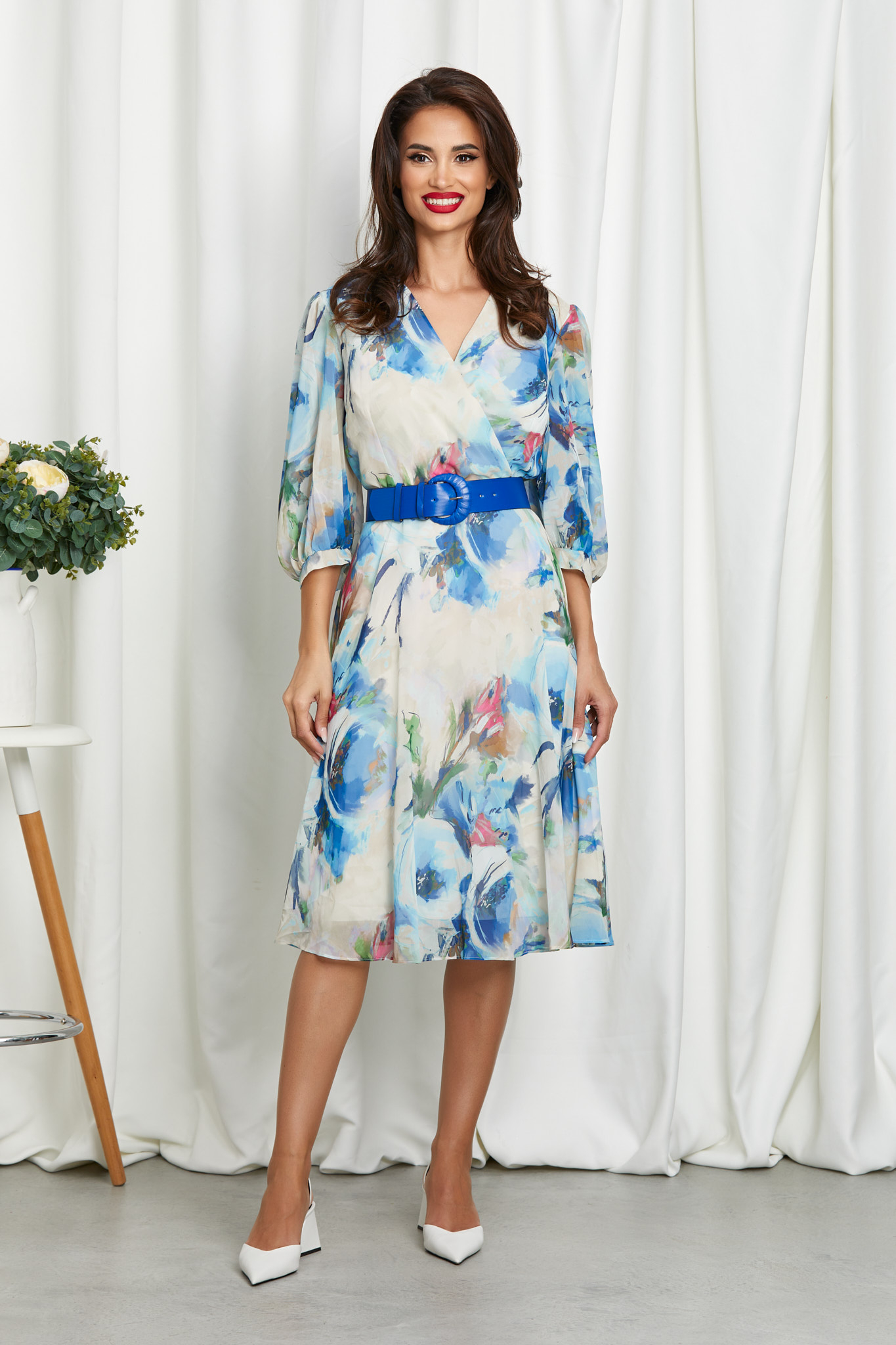 Poze Rochie Anette Albastru Multi zonia.ro 