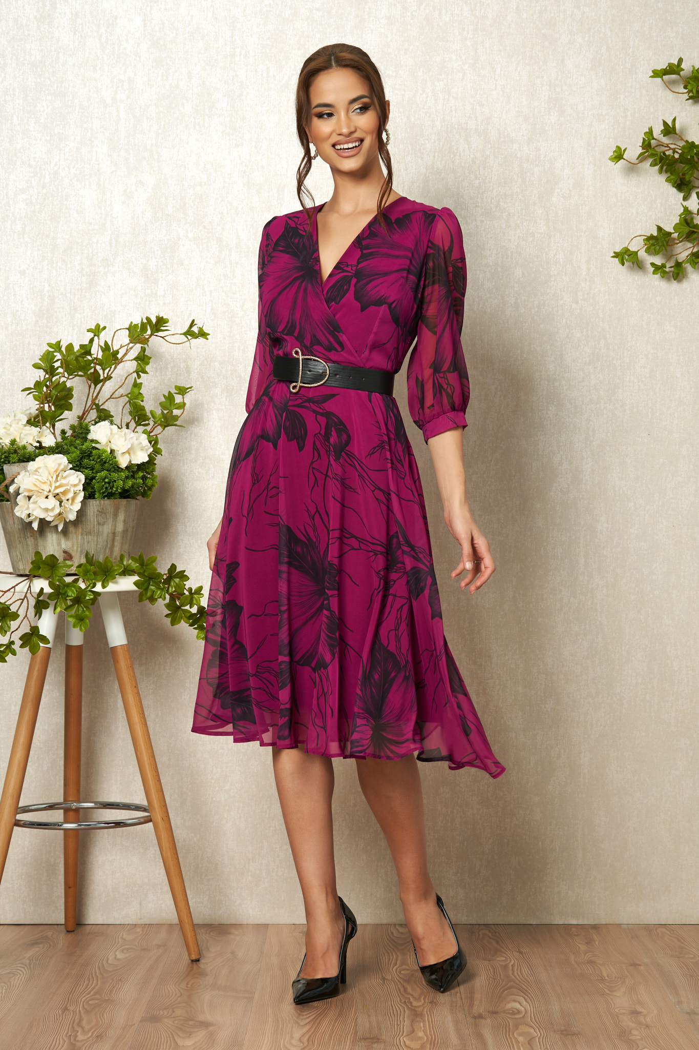 Rochie frezia fucsia