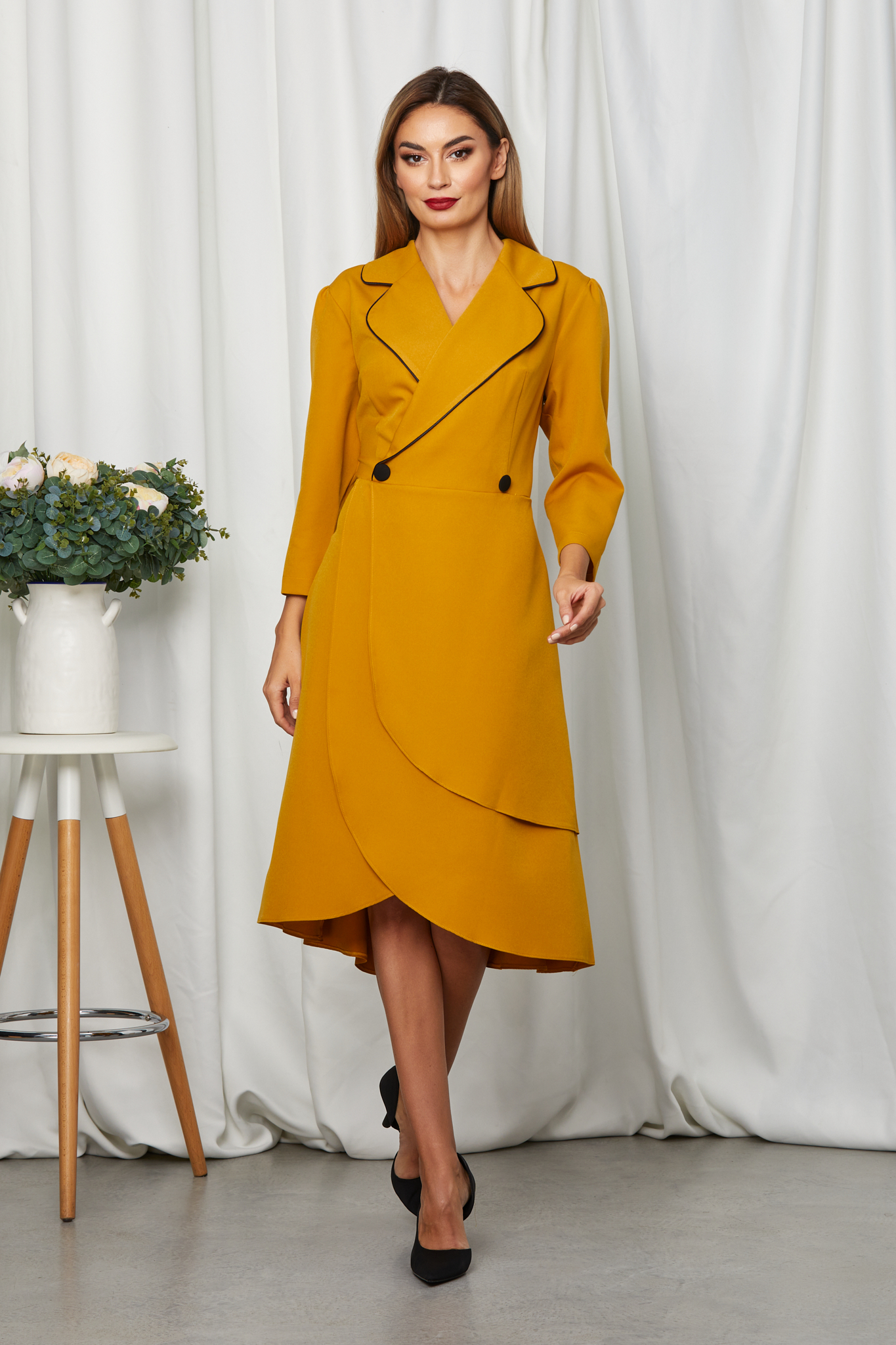 Rochie ika galben mustar
