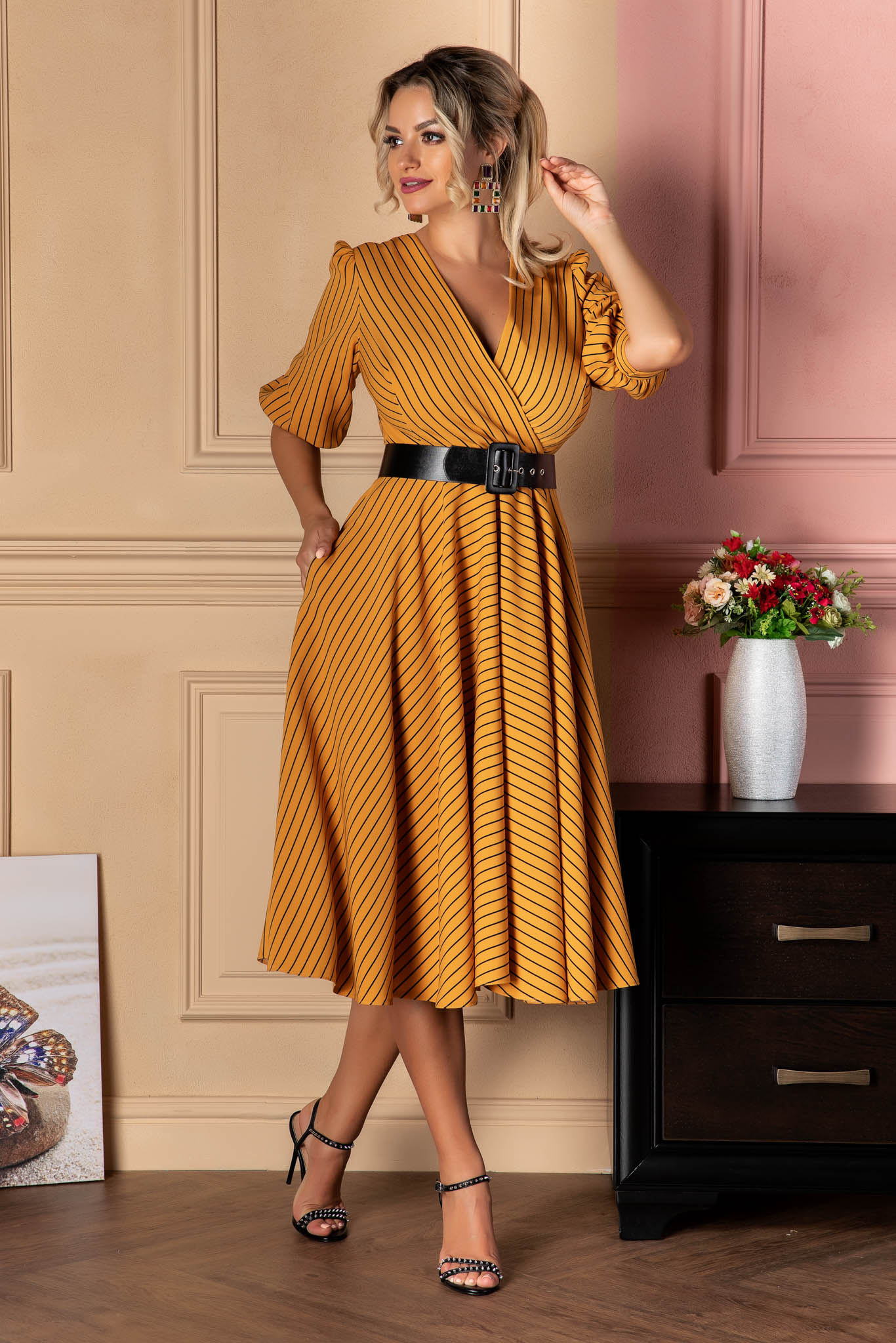 Rochie renata galbena