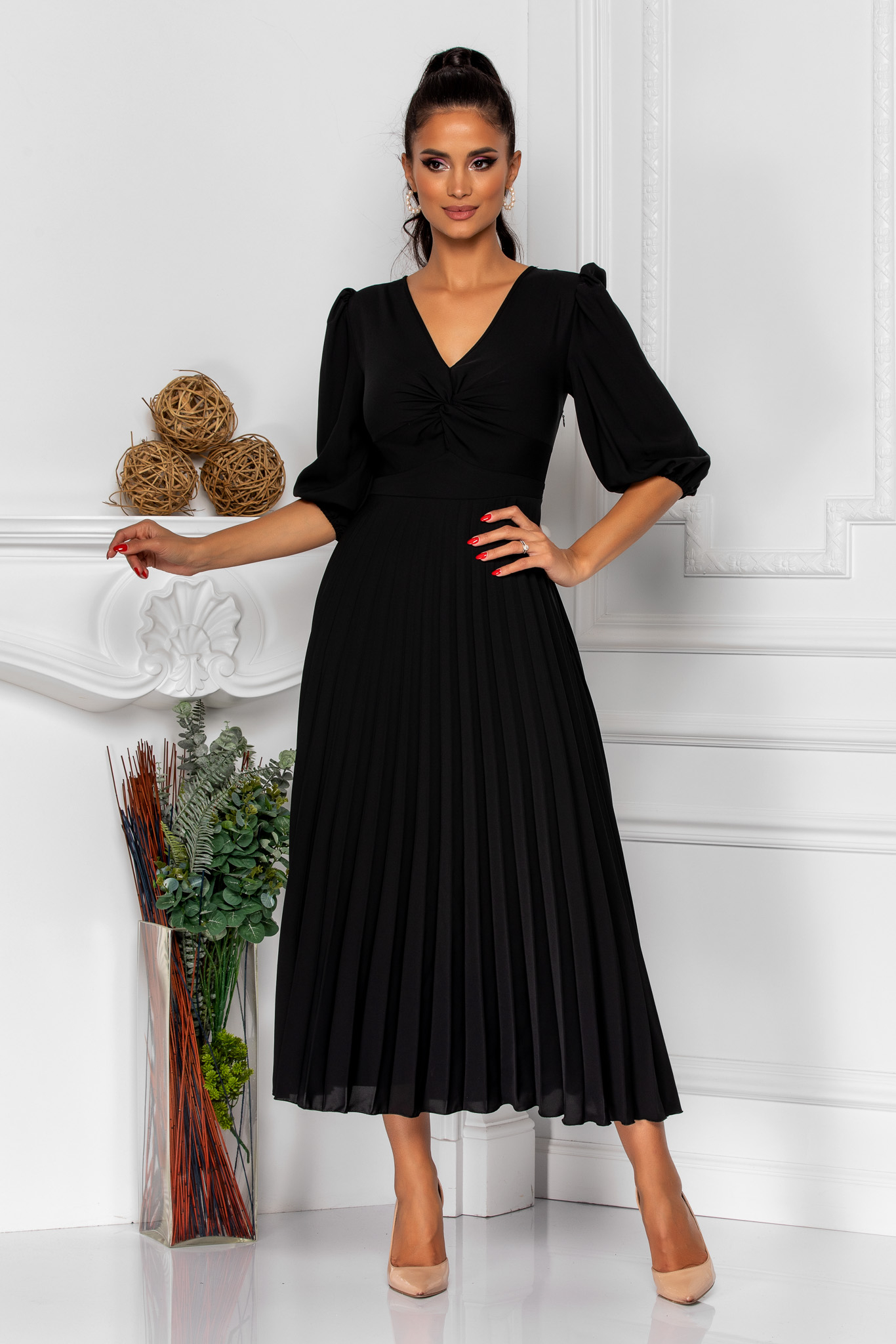 Rochie rosaline neagra