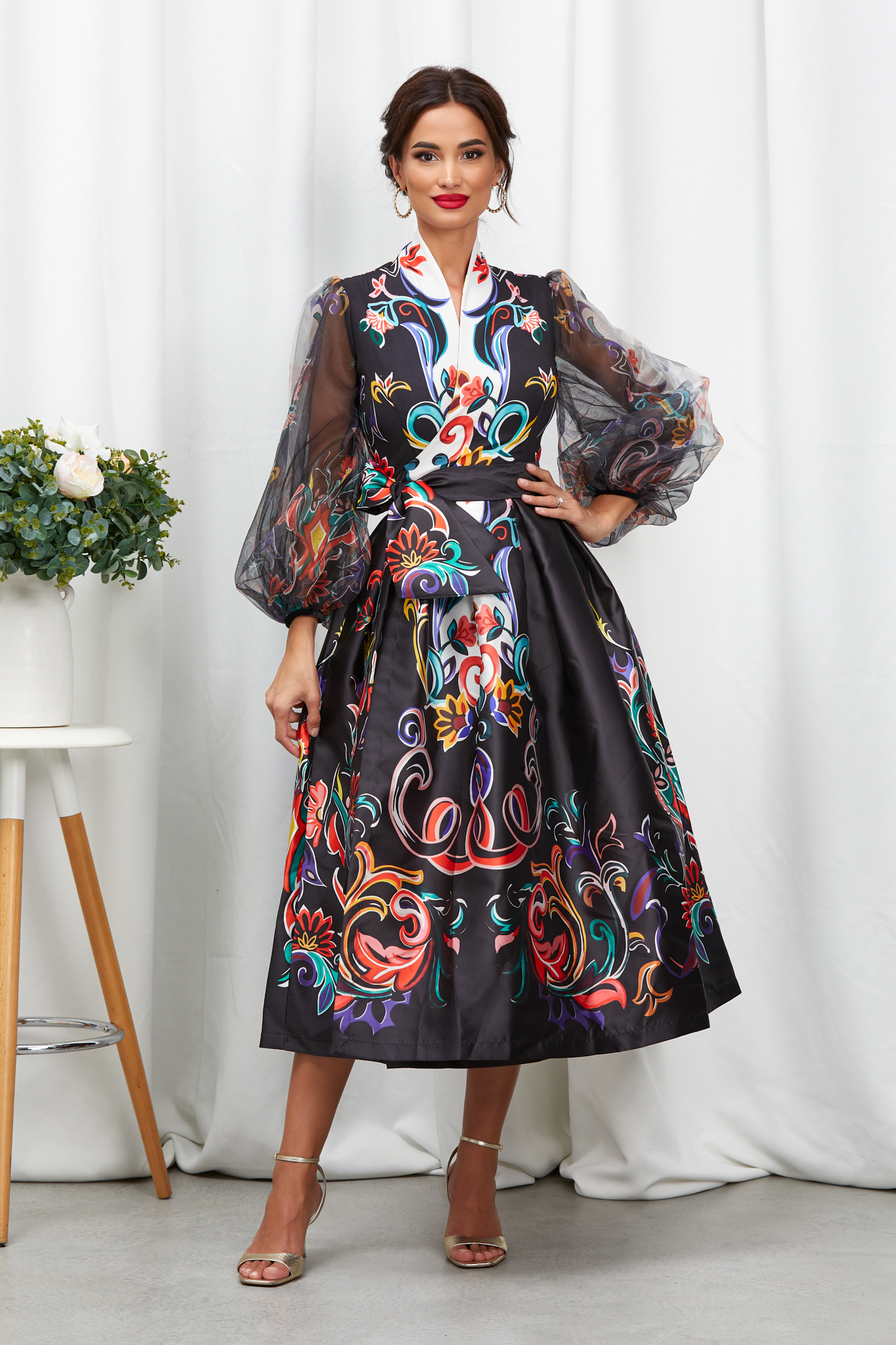 Rochie Anemone Neagra image8