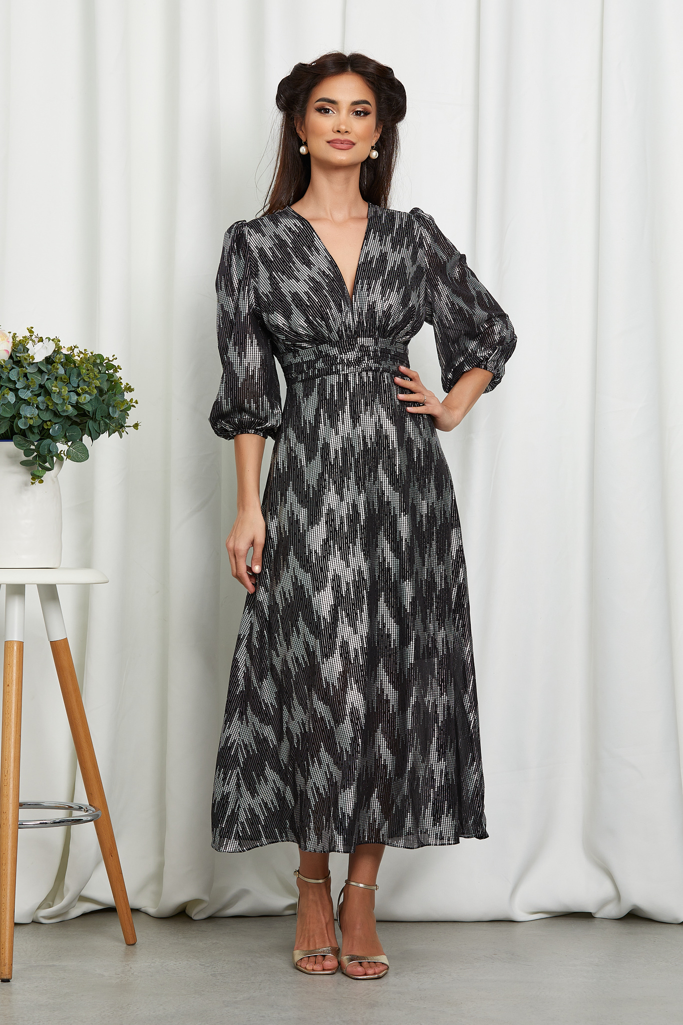 Rochie Eveline Argintie