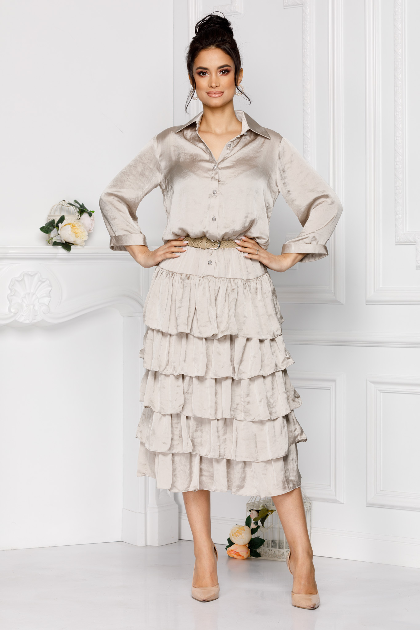 Rochie yvette nude