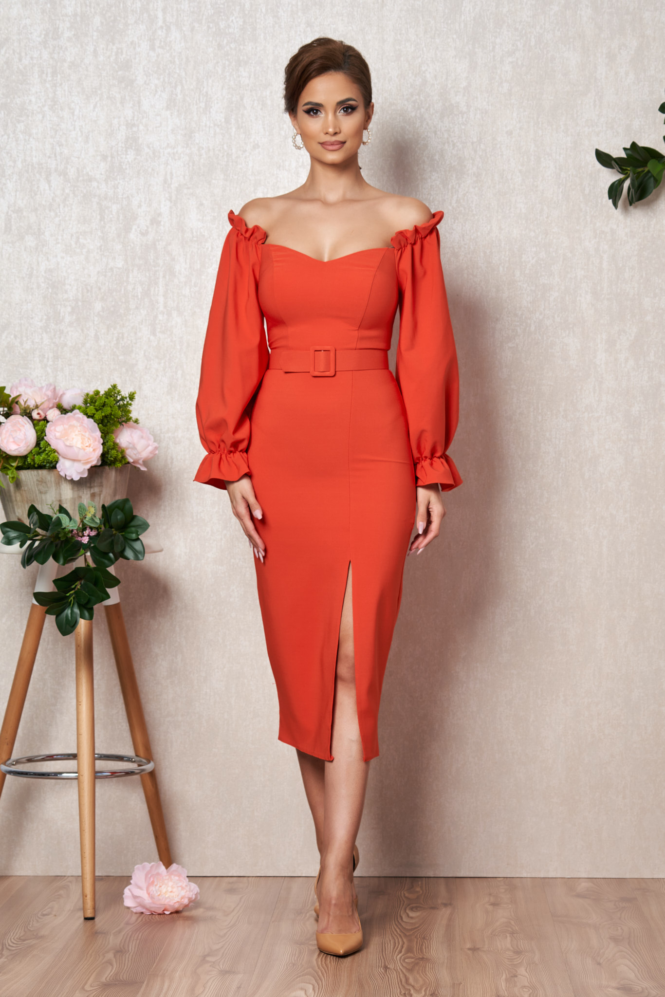Rochie amaryllis orange