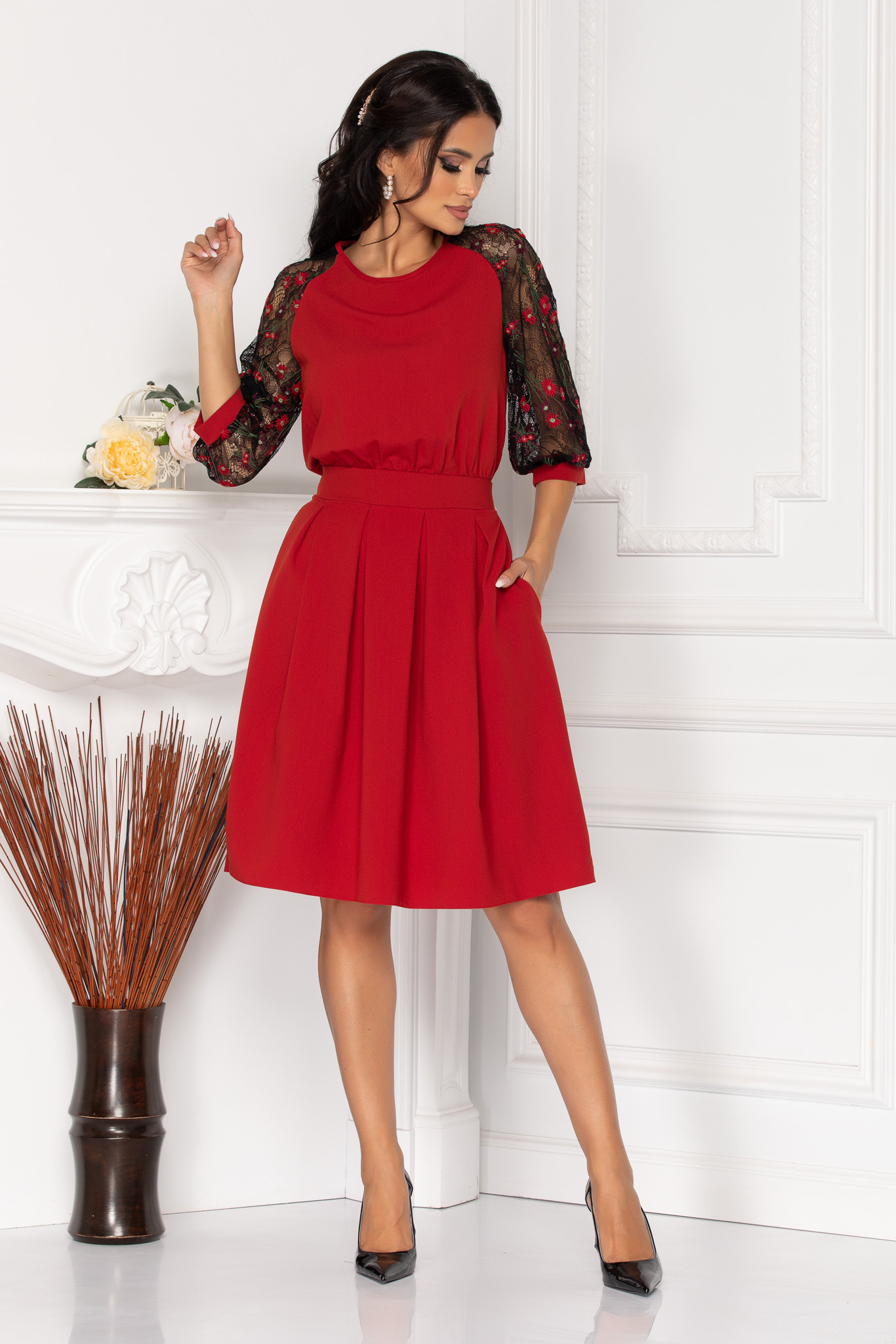 Rochie evans bordo