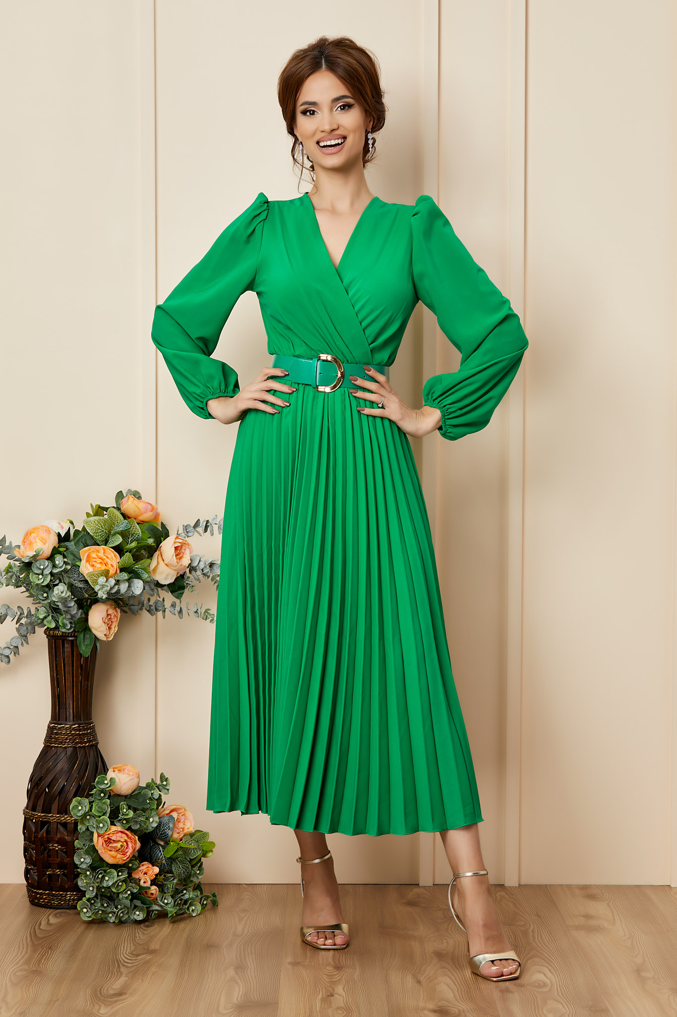 Rochie Malina Verde Deschis 2023 ❤️ Pret Super zonia imagine noua 2022