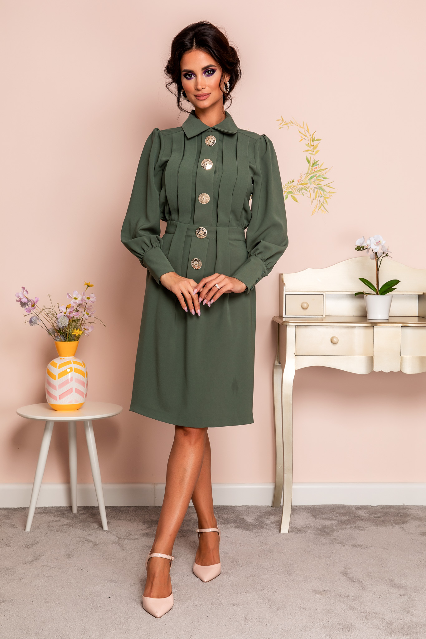 Rochie ornella vernil
