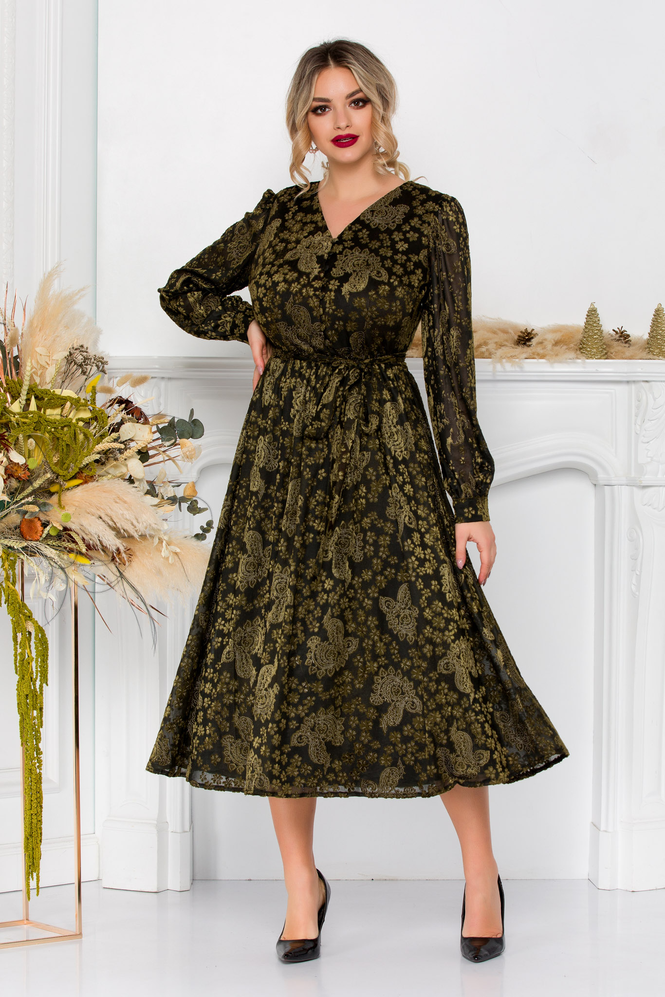 Rochie mabel vernil