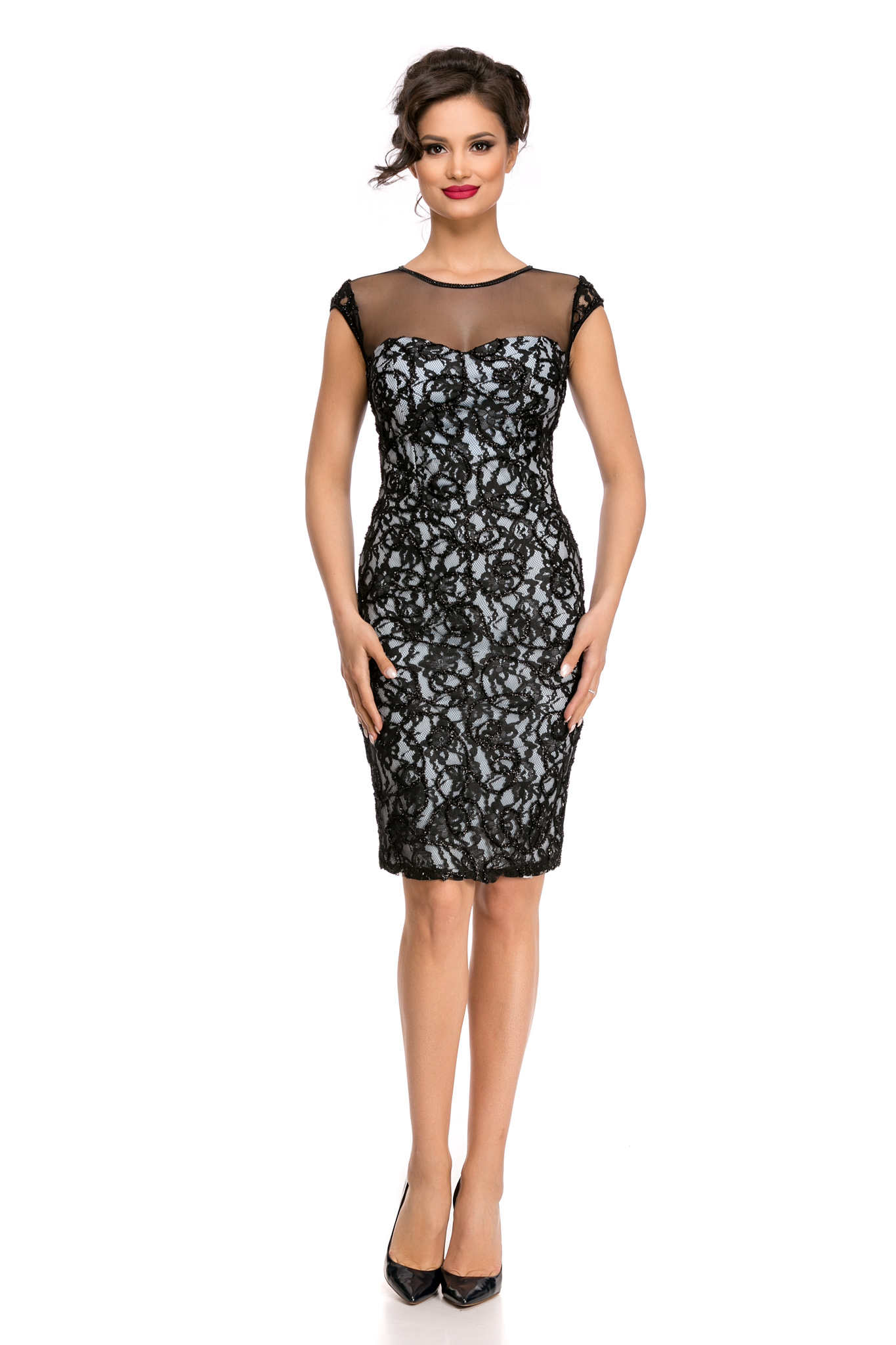 rochie mista neagra