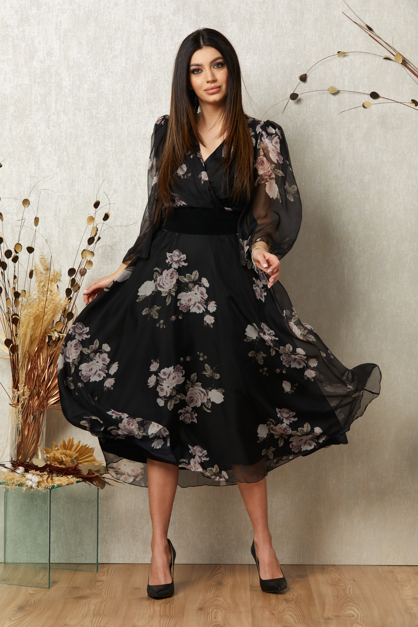 Rochie morgan floral