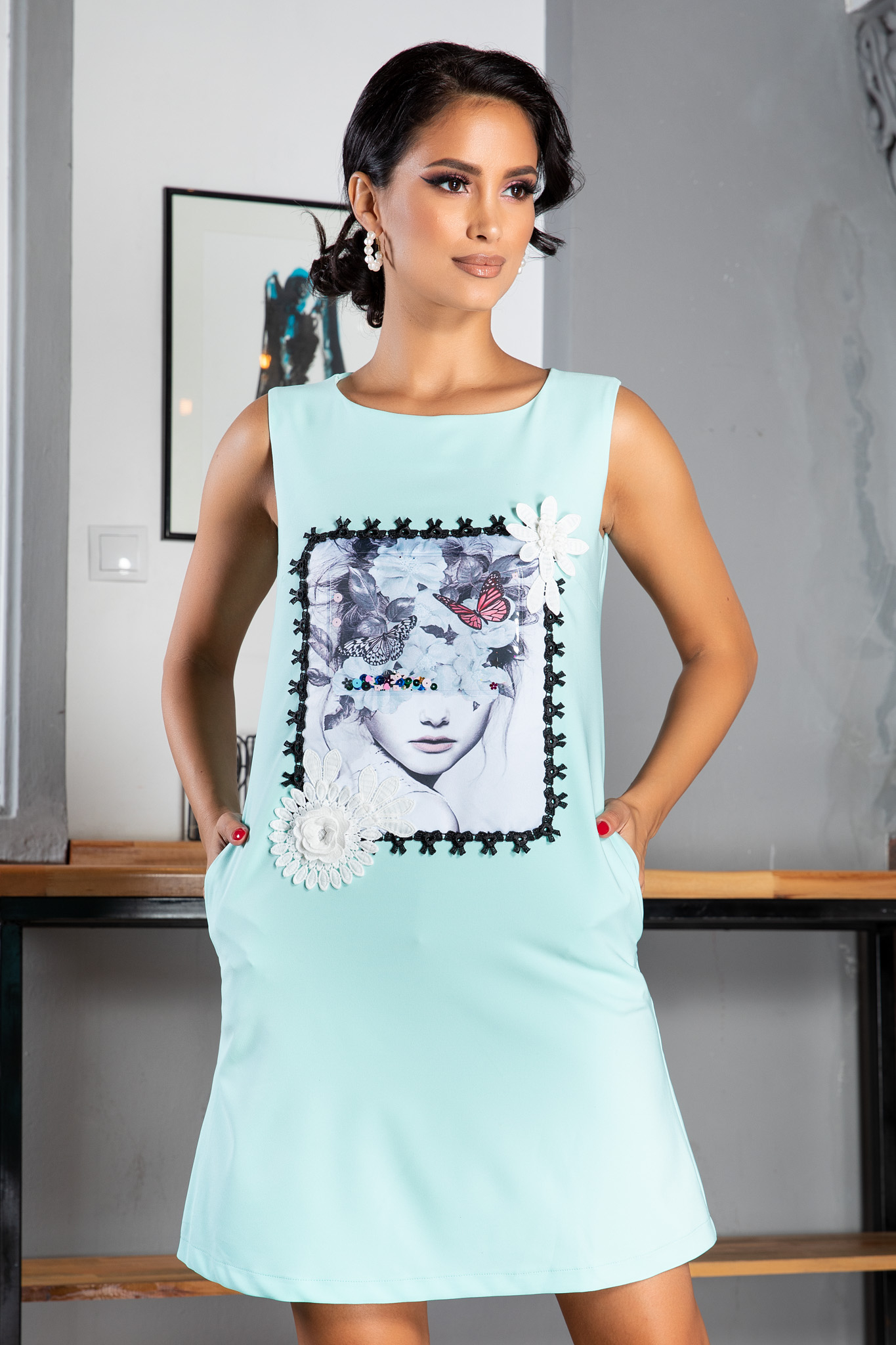 Rochie la donna bertha bleu