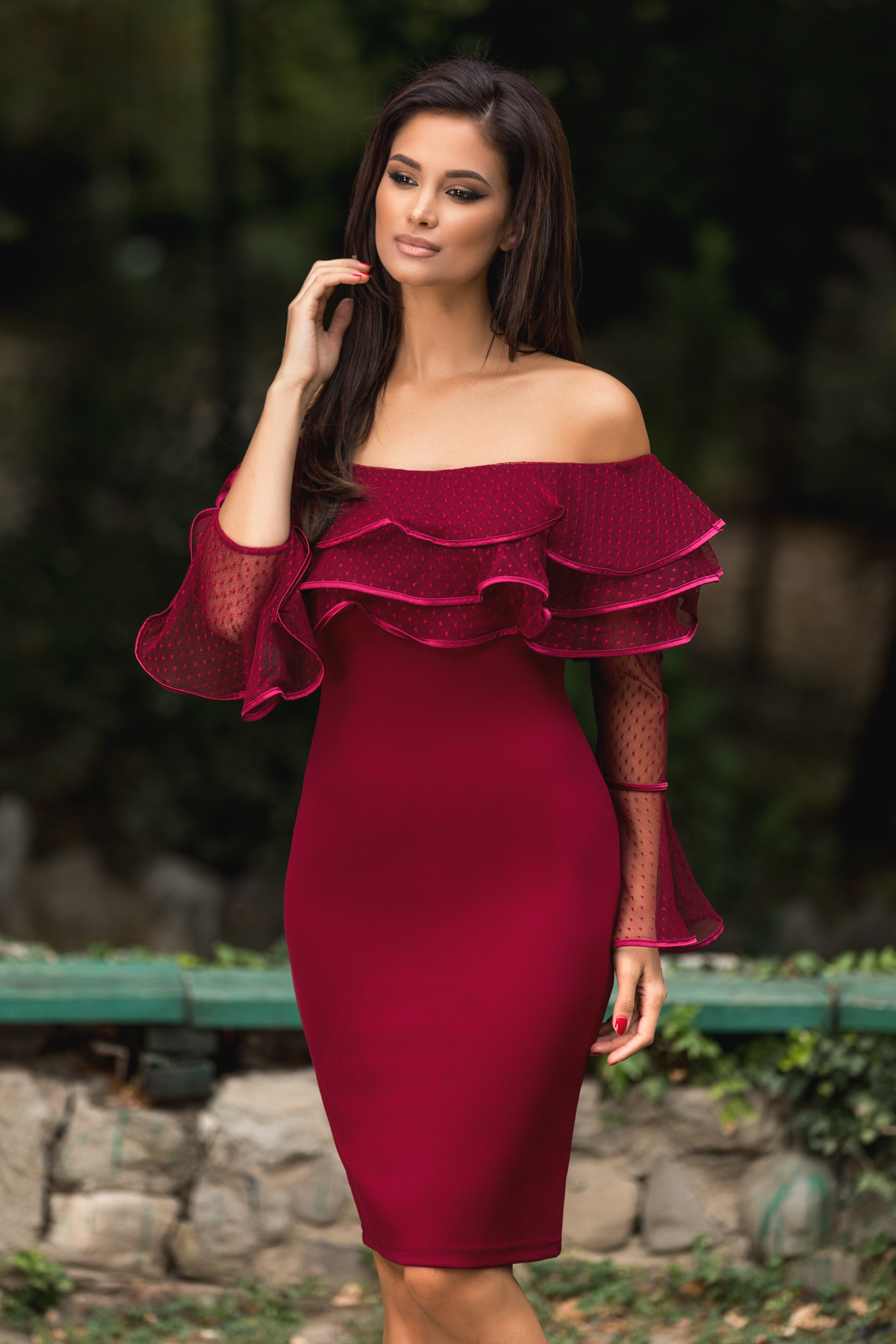 Rochie natasha bordo