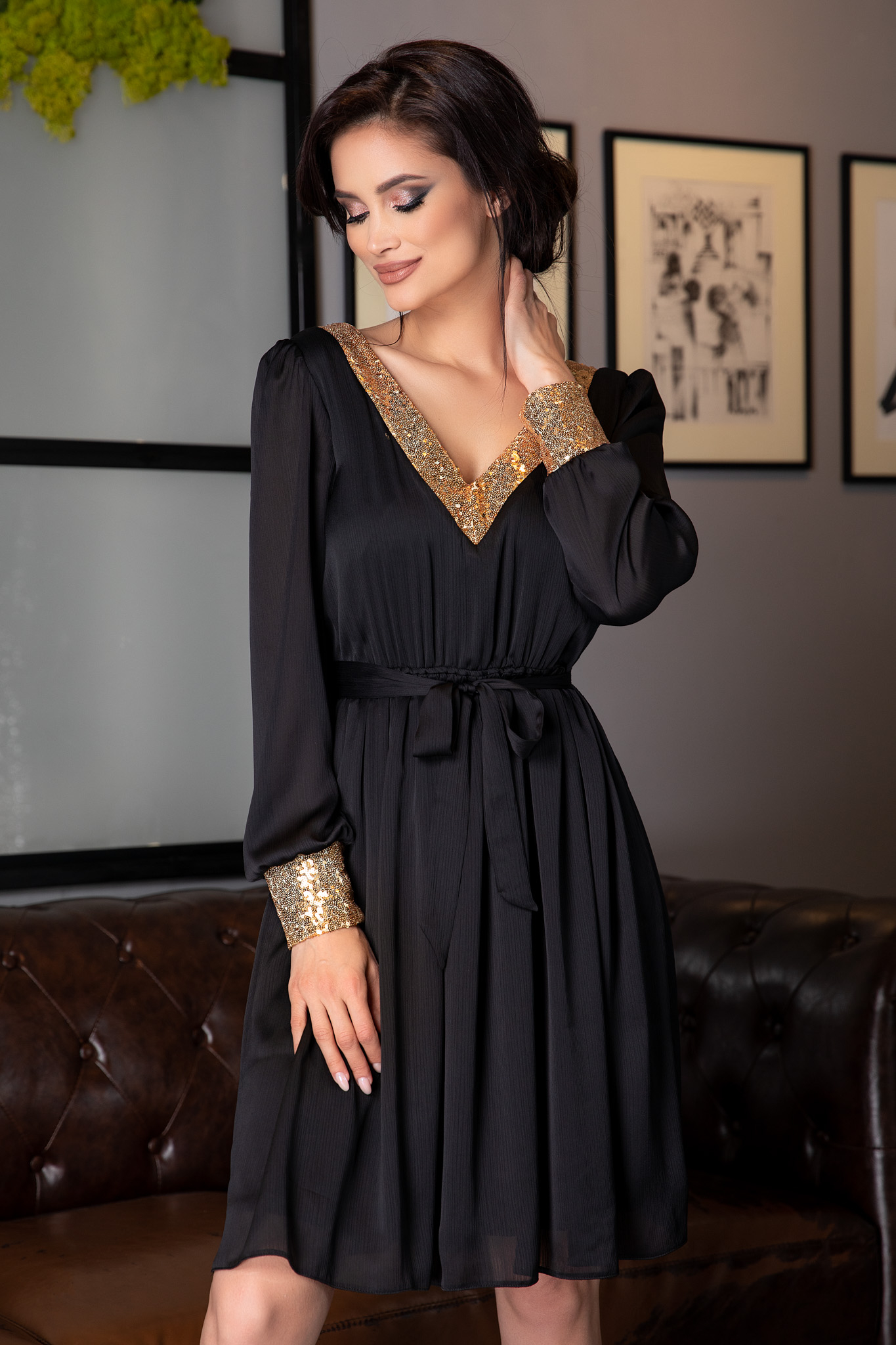Rochie sabrine neagra