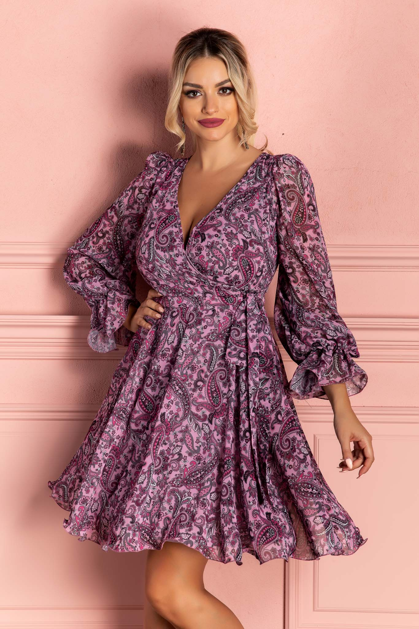 Rochie simine lila multi