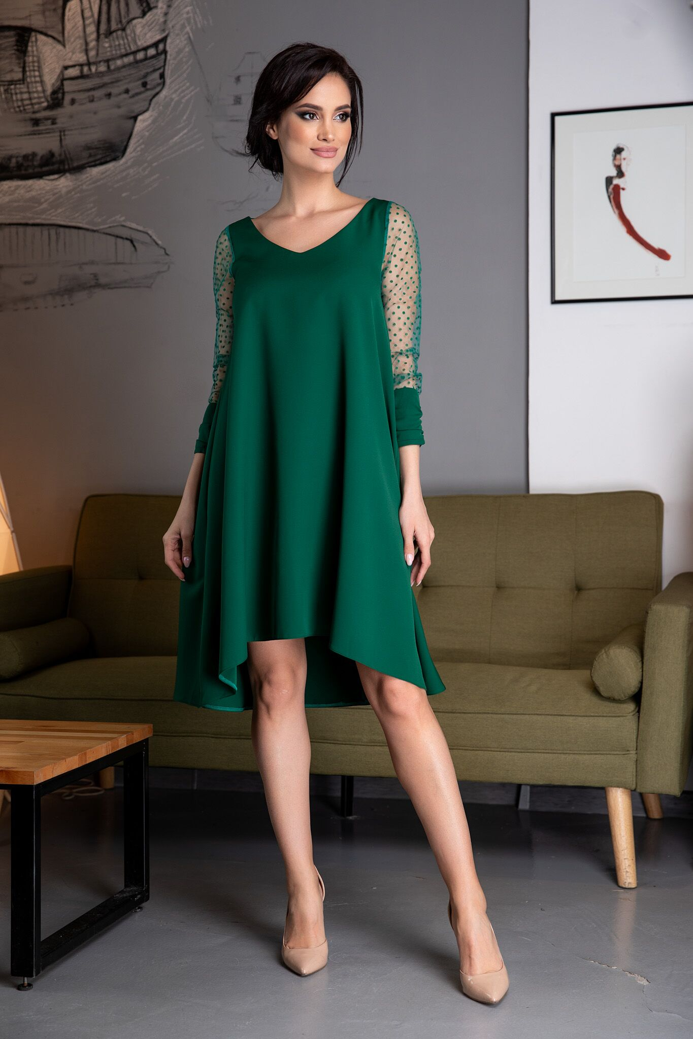 Rochie mina verde