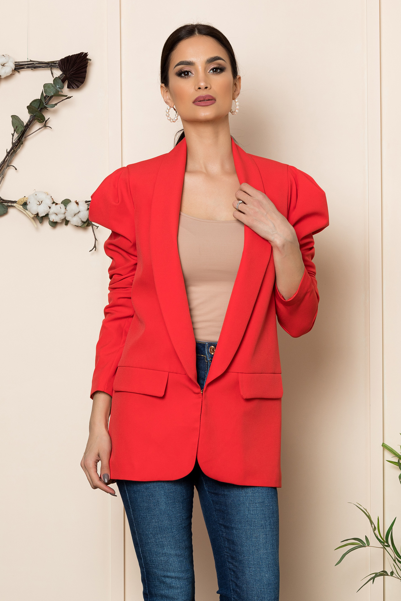 Sacou classy rosu