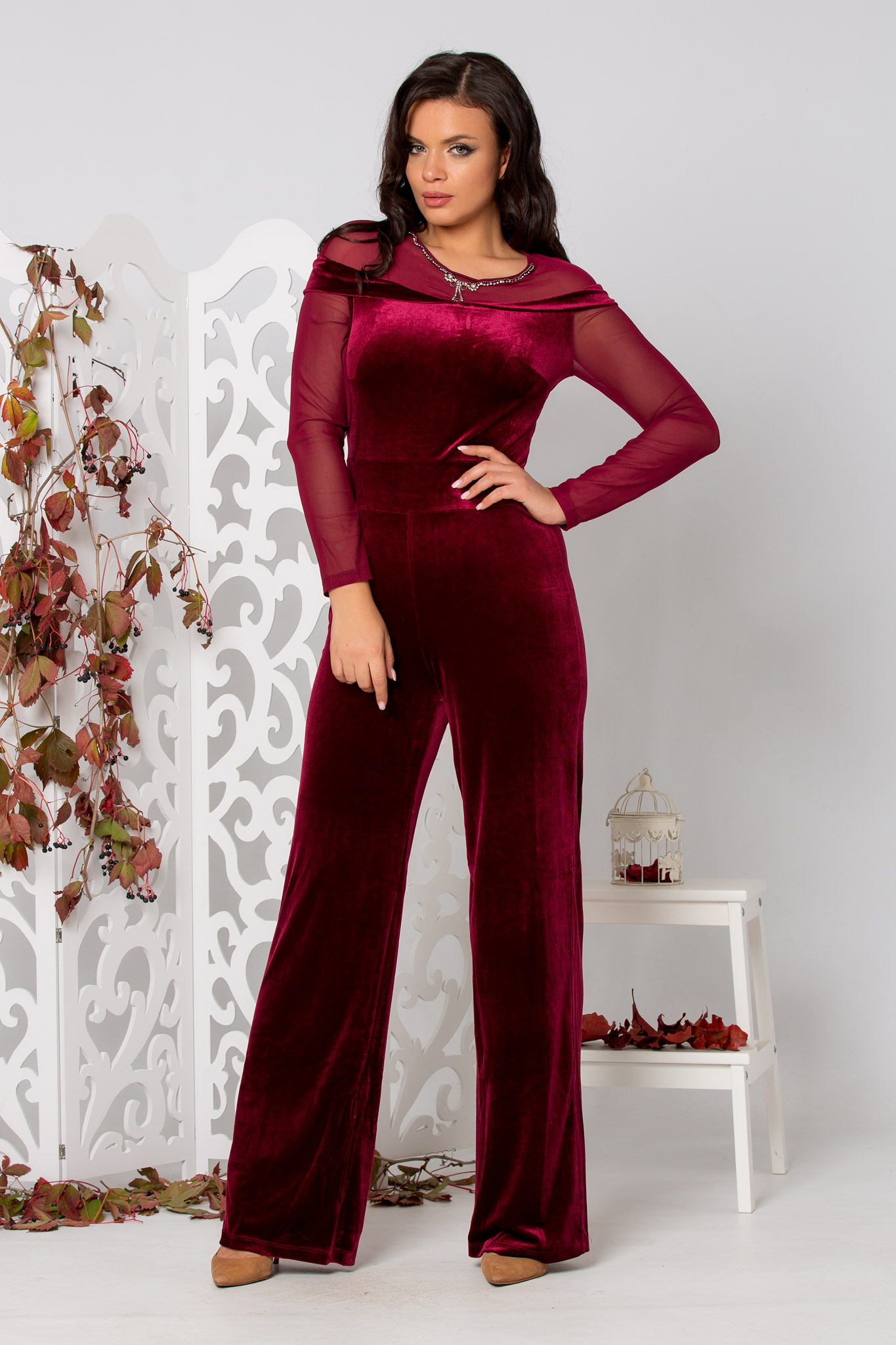 Salopeta rouge bordo