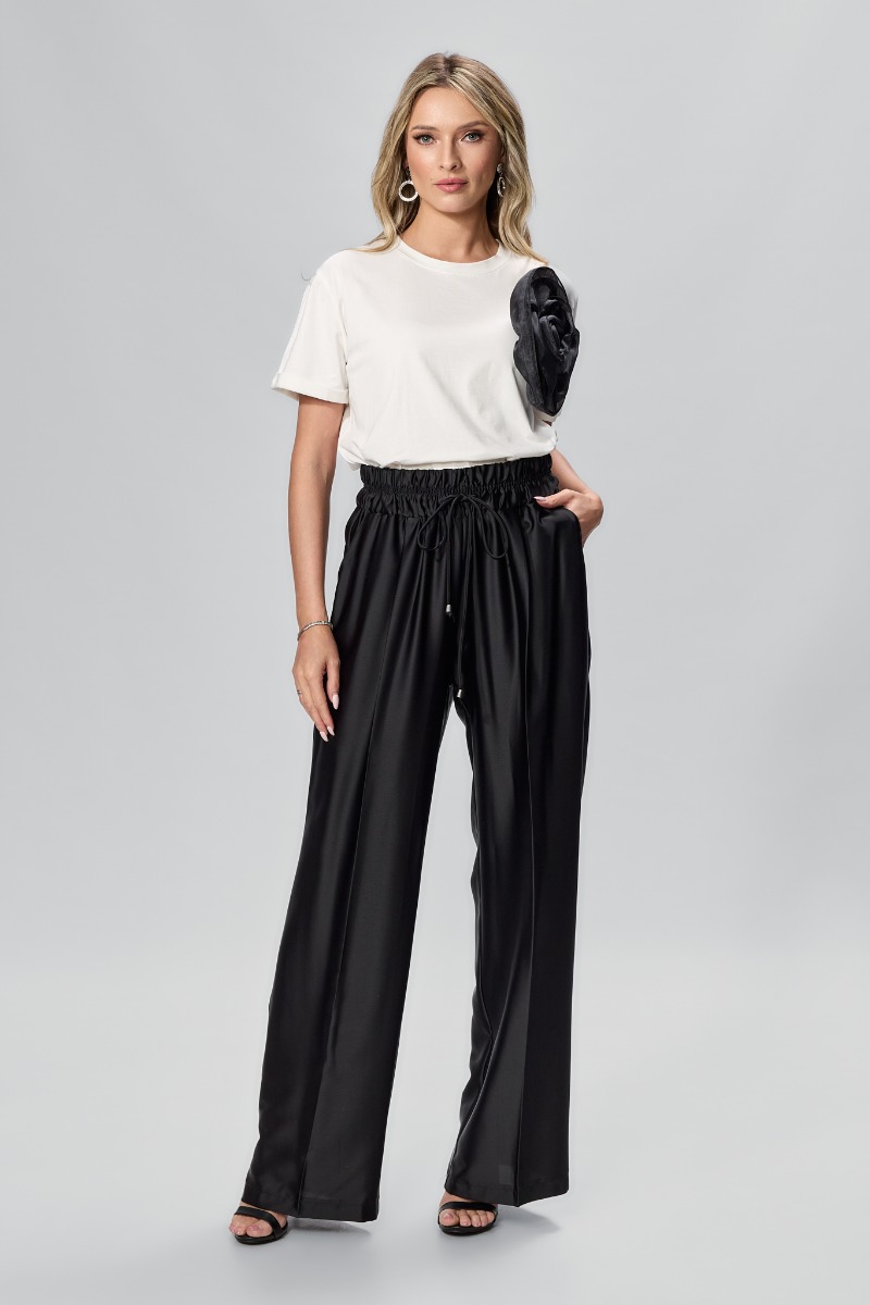 Set casual elegant format din bluza si pantalon Derby Bicolor