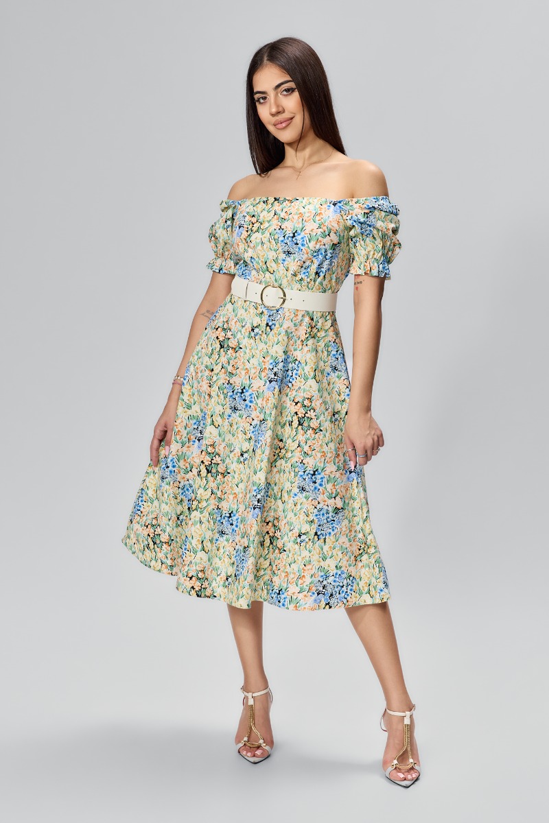 Rochie casual din bumbac cu imprimeu Sunny Floral
