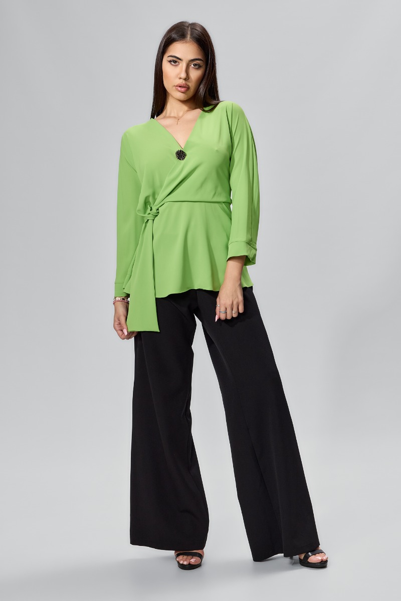 Set elegant format din bluza si pantalon Cardiff Bicolor
