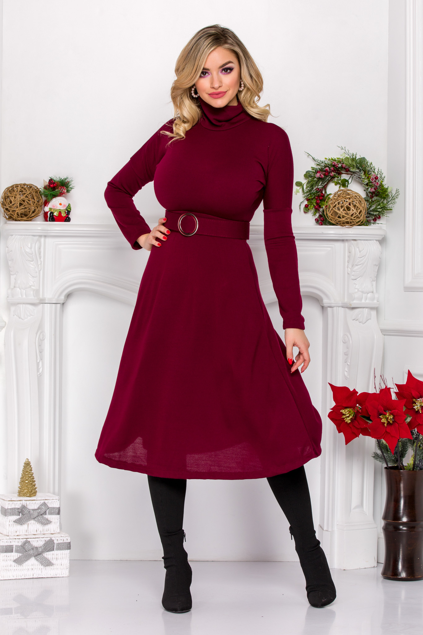 Rochie ilyana bordo
